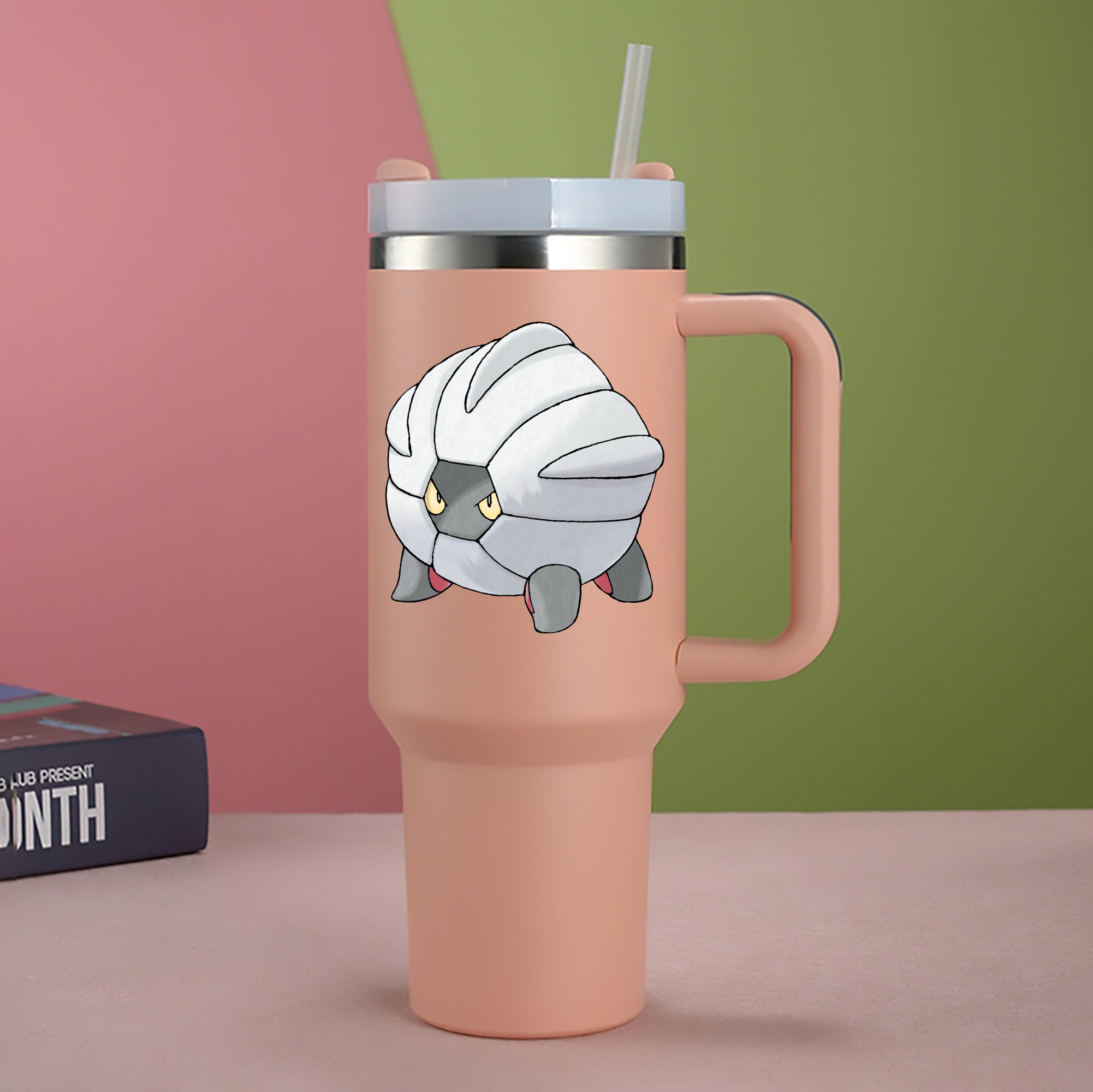 （画像用） ポケットモンスター Pokémon 1200mL車用タンブラー - クリスタルステッカー（プラスチックストロー付き）