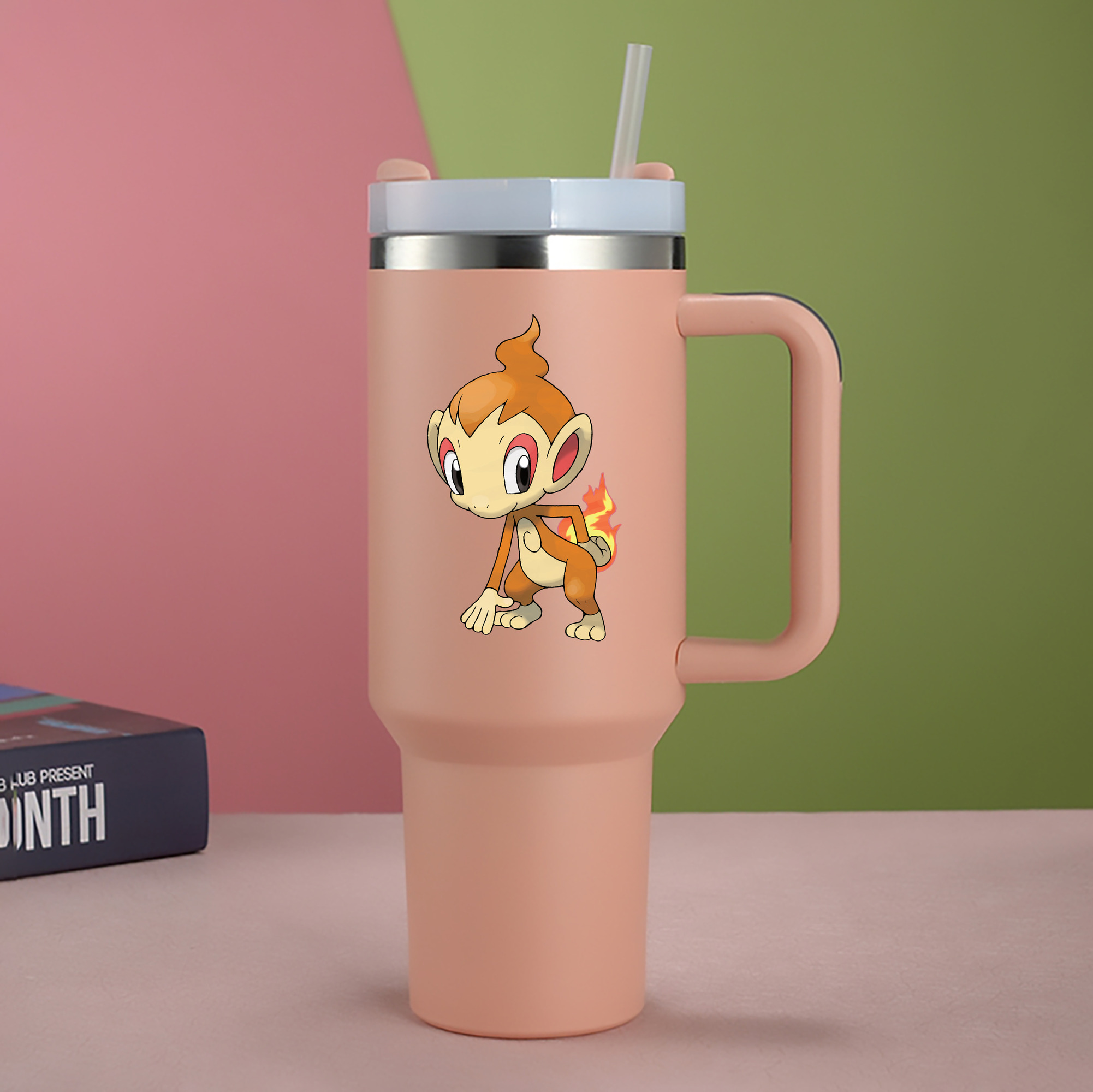 （画像用） ポケットモンスター Pokémon 1200mL車用タンブラー - クリスタルステッカー（プラスチックストロー付き）