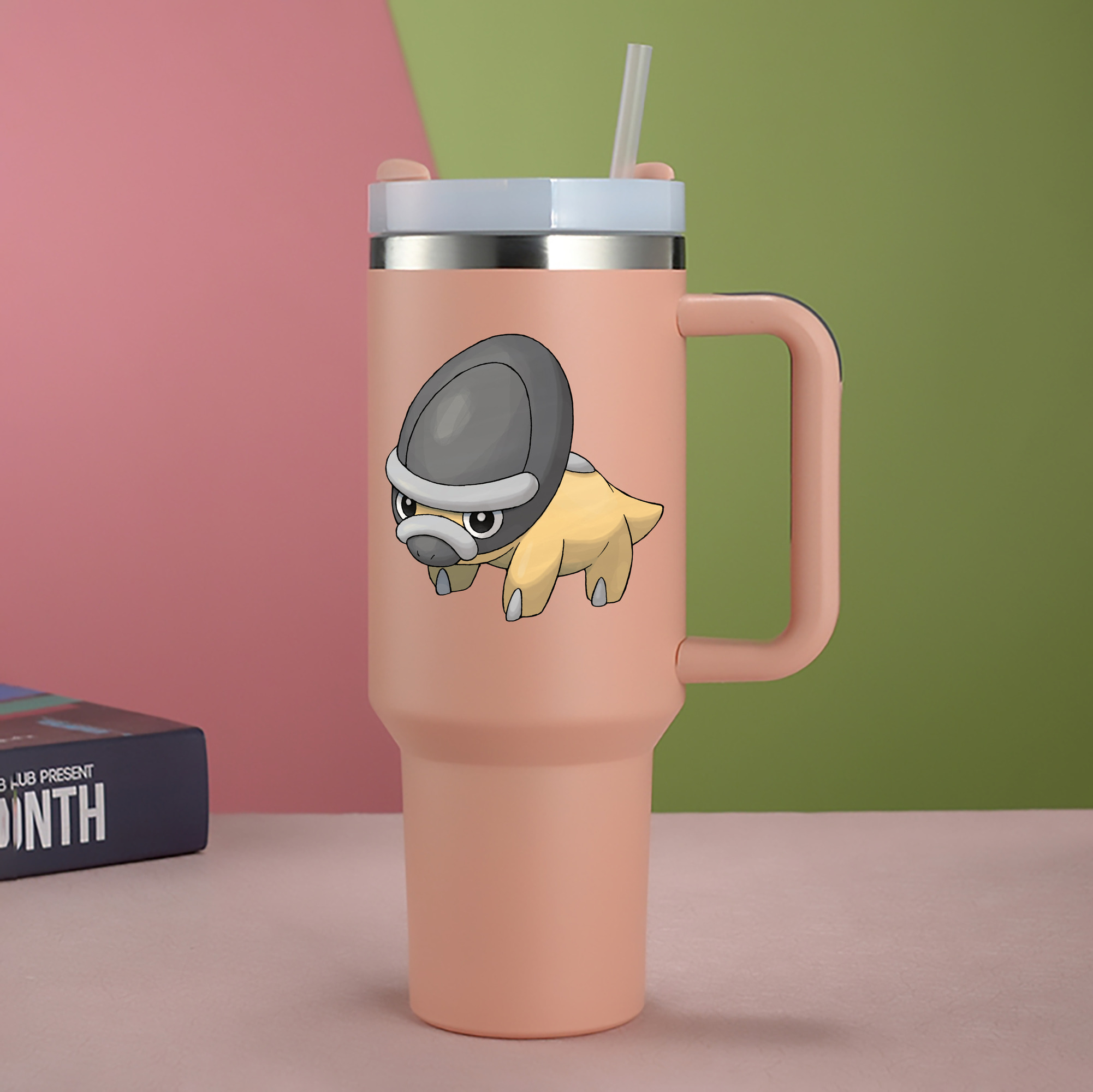 （画像用） ポケットモンスター Pokémon 1200mL車用タンブラー - クリスタルステッカー（プラスチックストロー付き）