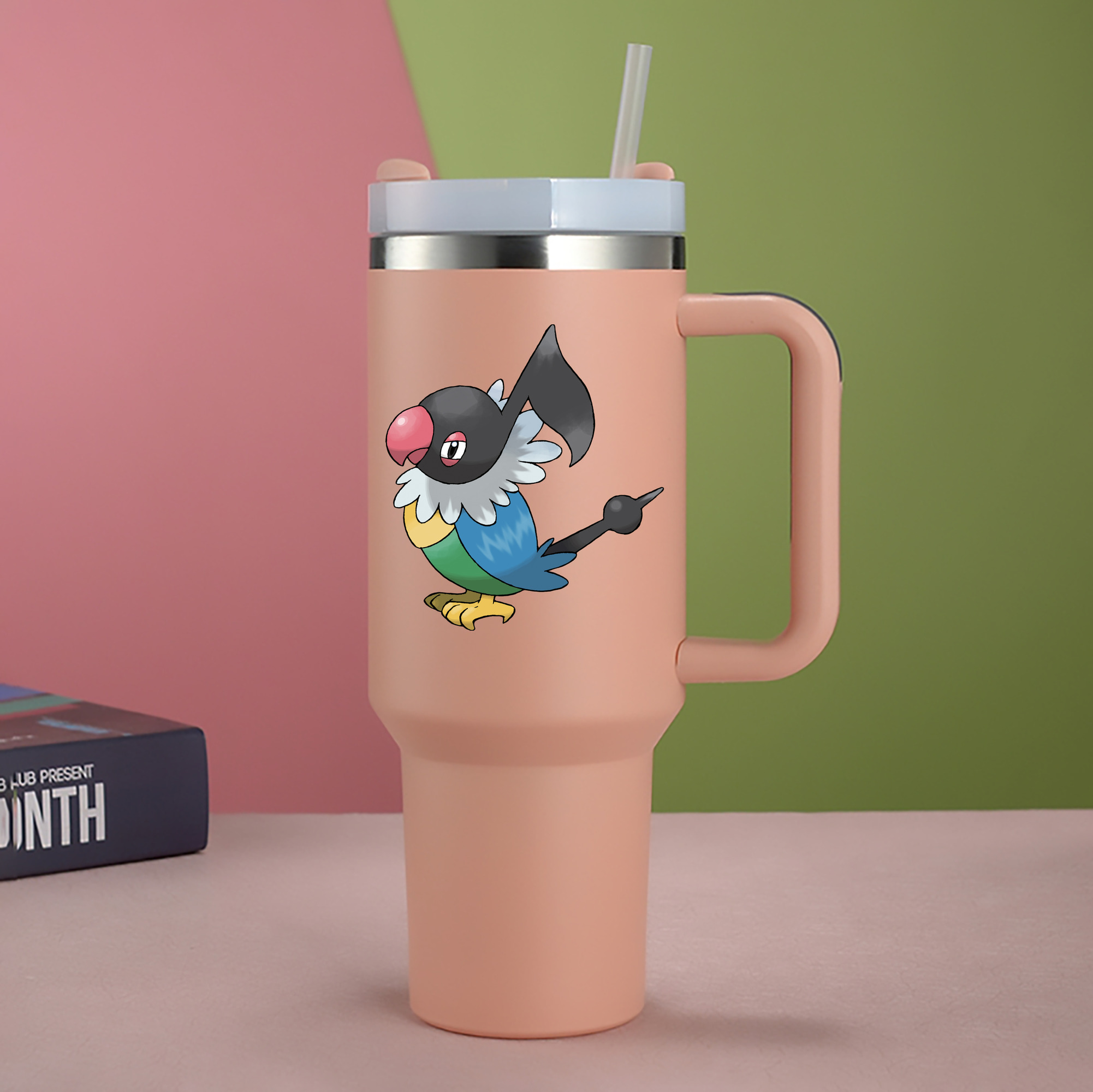 （画像用） ポケットモンスター Pokémon 1200mL車用タンブラー - クリスタルステッカー（プラスチックストロー付き）