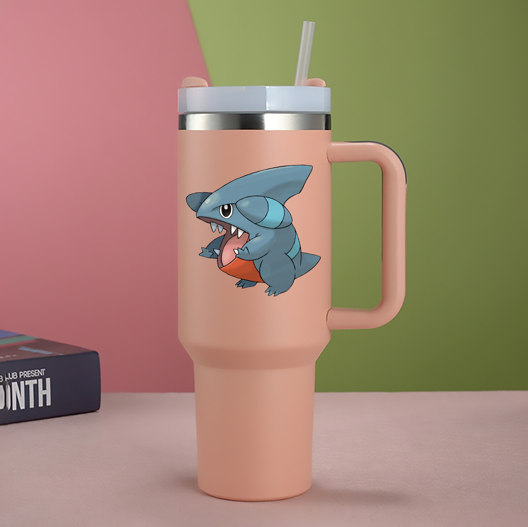 （画像用） ポケットモンスター Pokémon 1200mL車用タンブラー - クリスタルステッカー（プラスチックストロー付き）