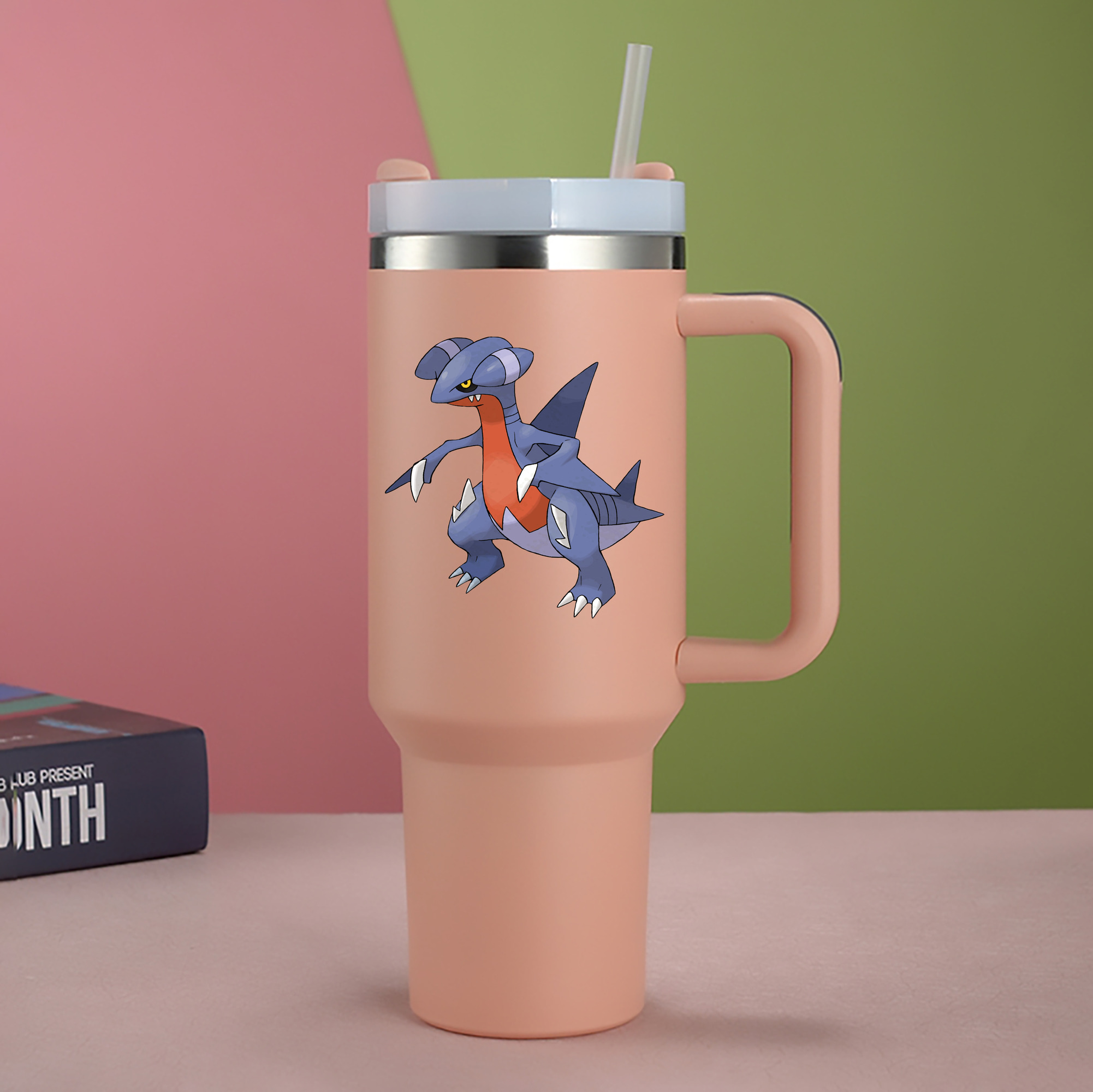 （画像用） ポケットモンスター Pokémon 1200mL車用タンブラー - クリスタルステッカー（プラスチックストロー付き）