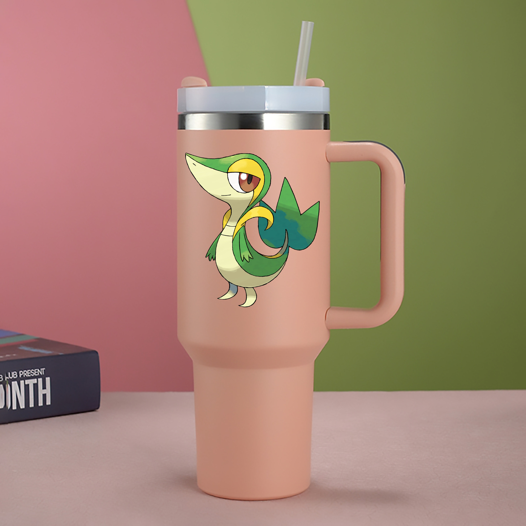 （画像用） ポケットモンスター Pokémon 1200mL車用タンブラー - クリスタルステッカー（プラスチックストロー付き）