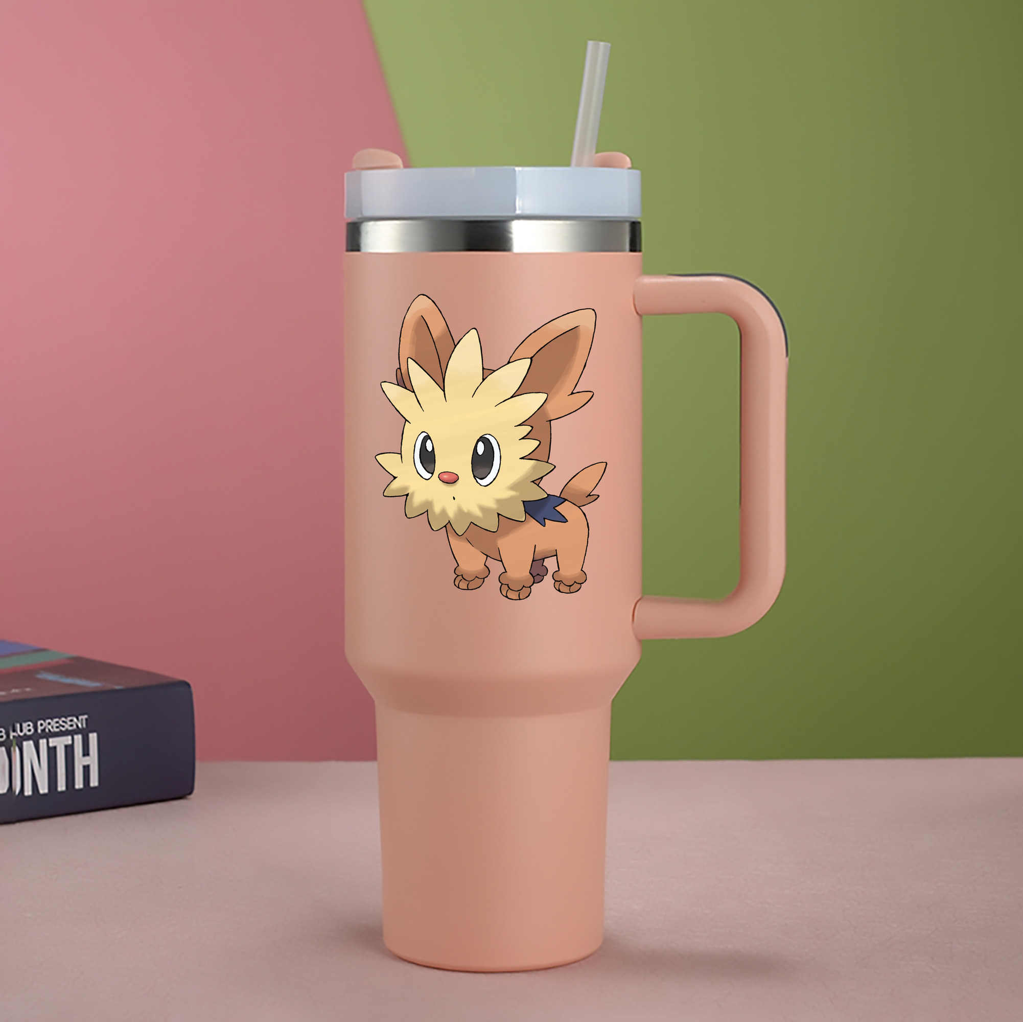 （画像用） ポケットモンスター Pokémon 1200mL車用タンブラー - クリスタルステッカー（プラスチックストロー付き）