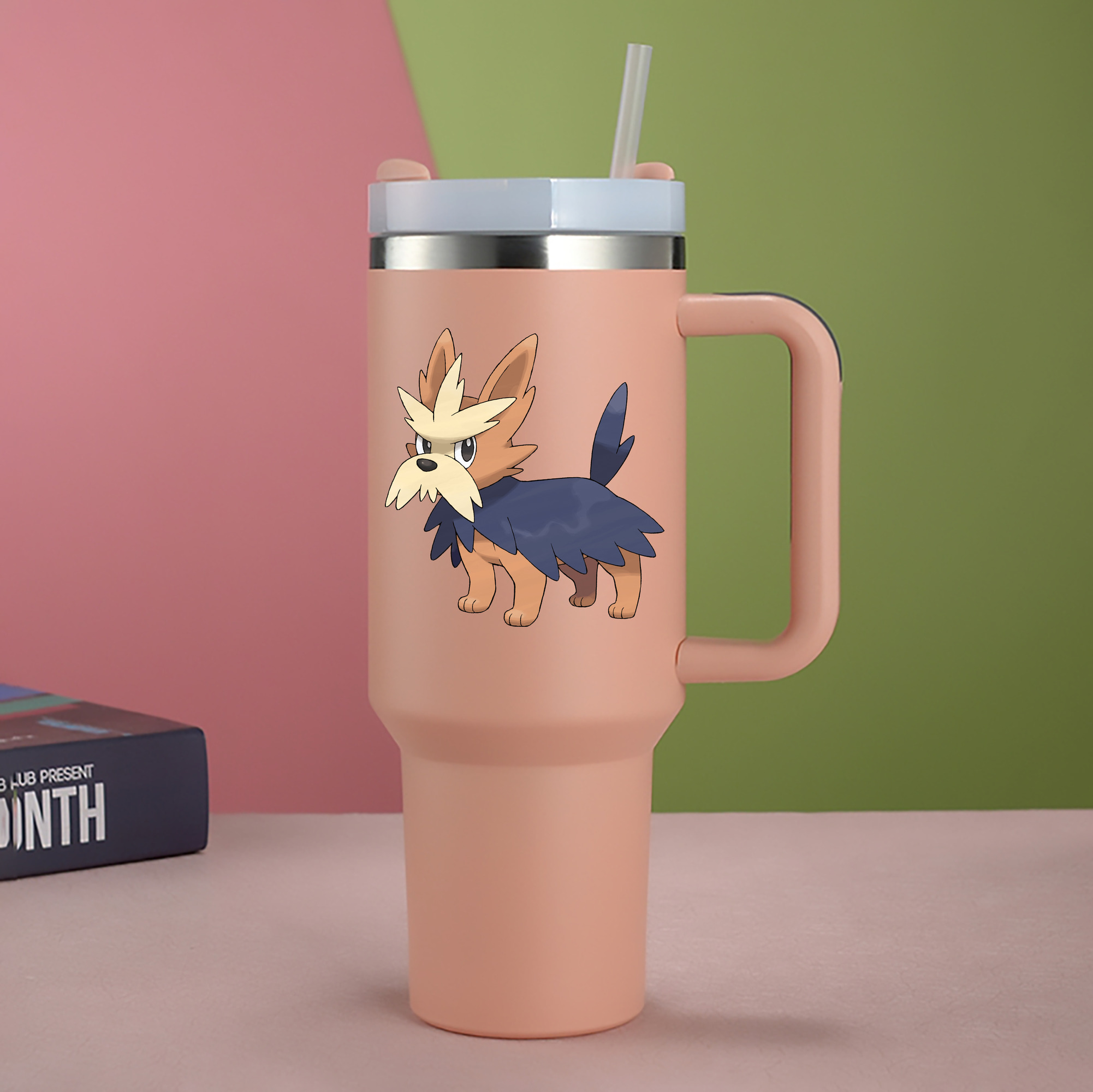 （画像用） ポケットモンスター Pokémon 1200mL車用タンブラー - クリスタルステッカー（プラスチックストロー付き）