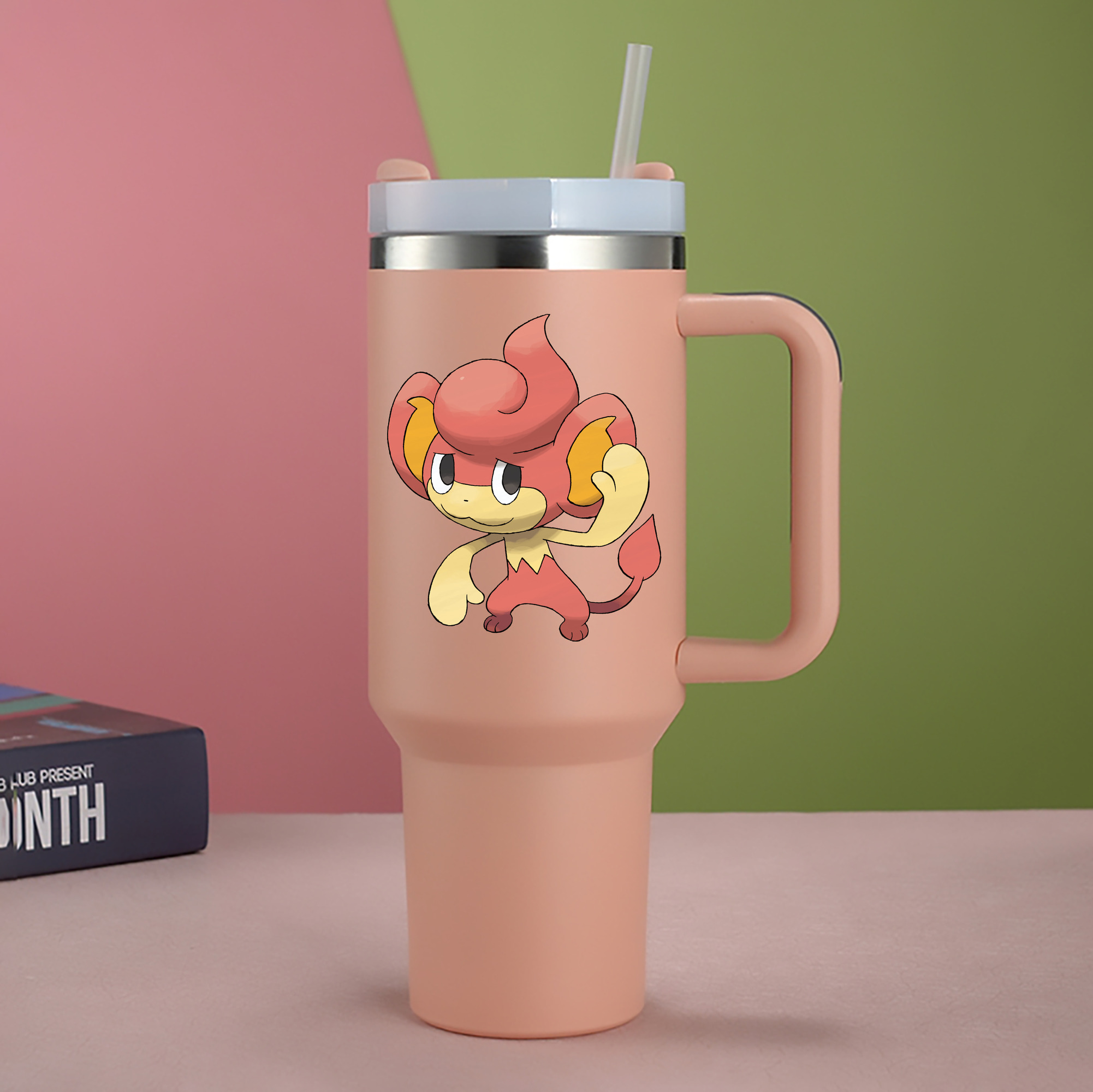 （画像用） ポケットモンスター Pokémon 1200mL車用タンブラー - クリスタルステッカー（プラスチックストロー付き）