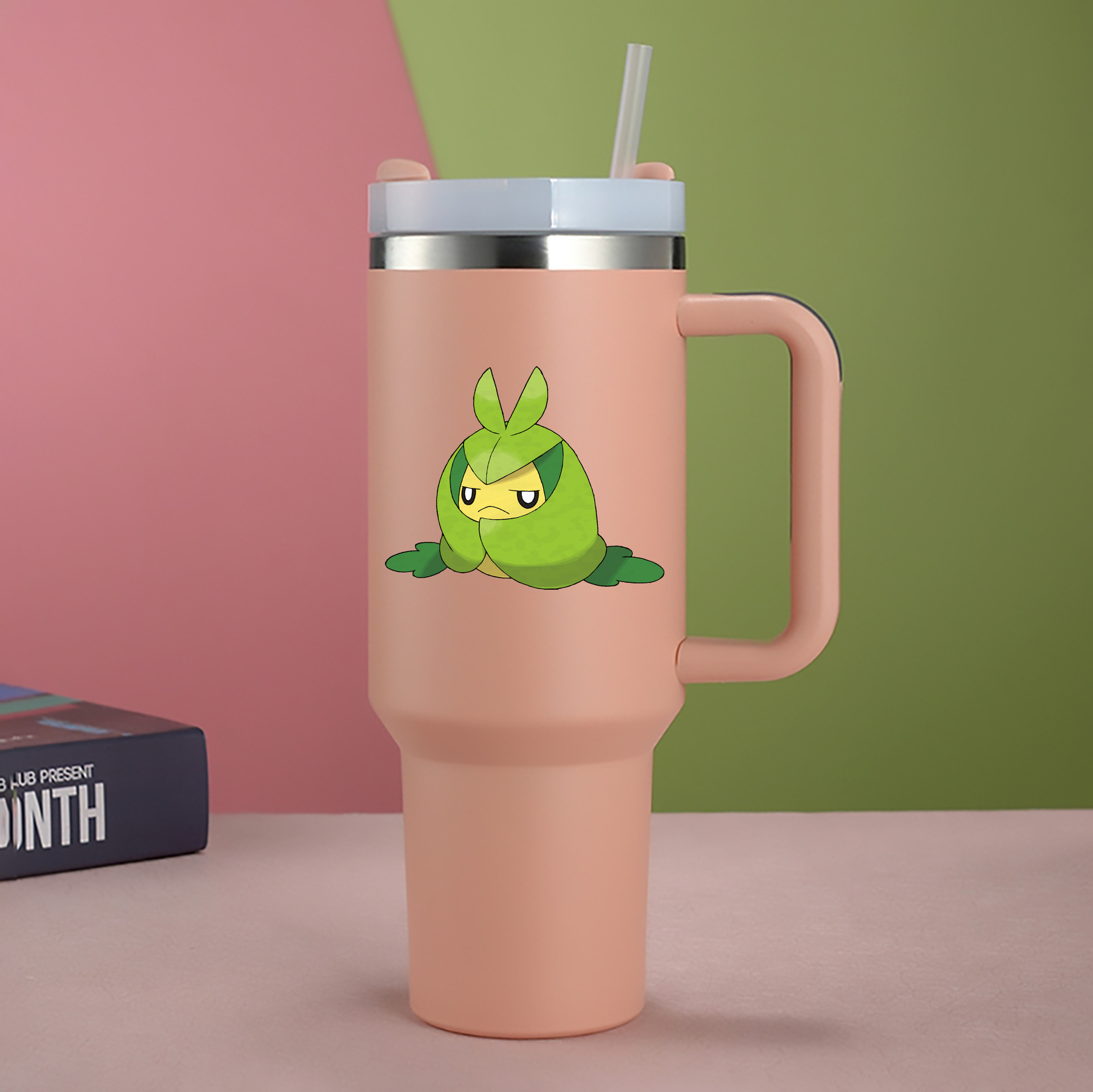 （画像用） ポケットモンスター Pokémon 1200mL車用タンブラー - クリスタルステッカー（プラスチックストロー付き）