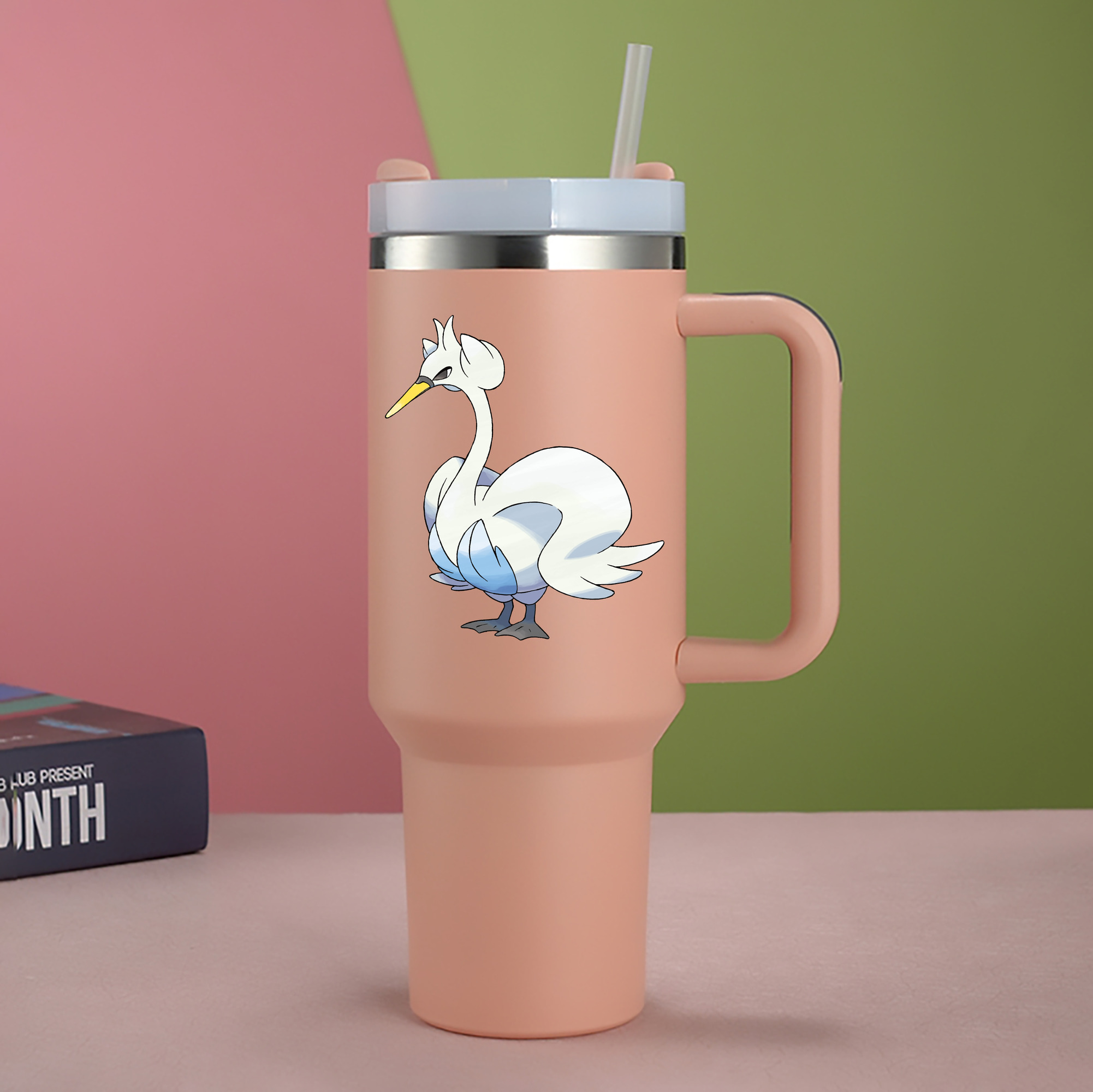 （画像用） ポケットモンスター Pokémon 1200mL車用タンブラー - クリスタルステッカー（プラスチックストロー付き）