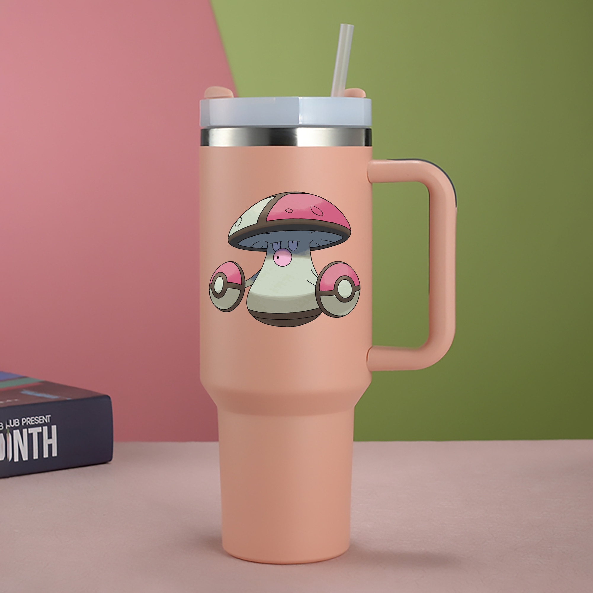 （画像用） ポケットモンスター Pokémon 1200mL車用タンブラー - クリスタルステッカー（プラスチックストロー付き）