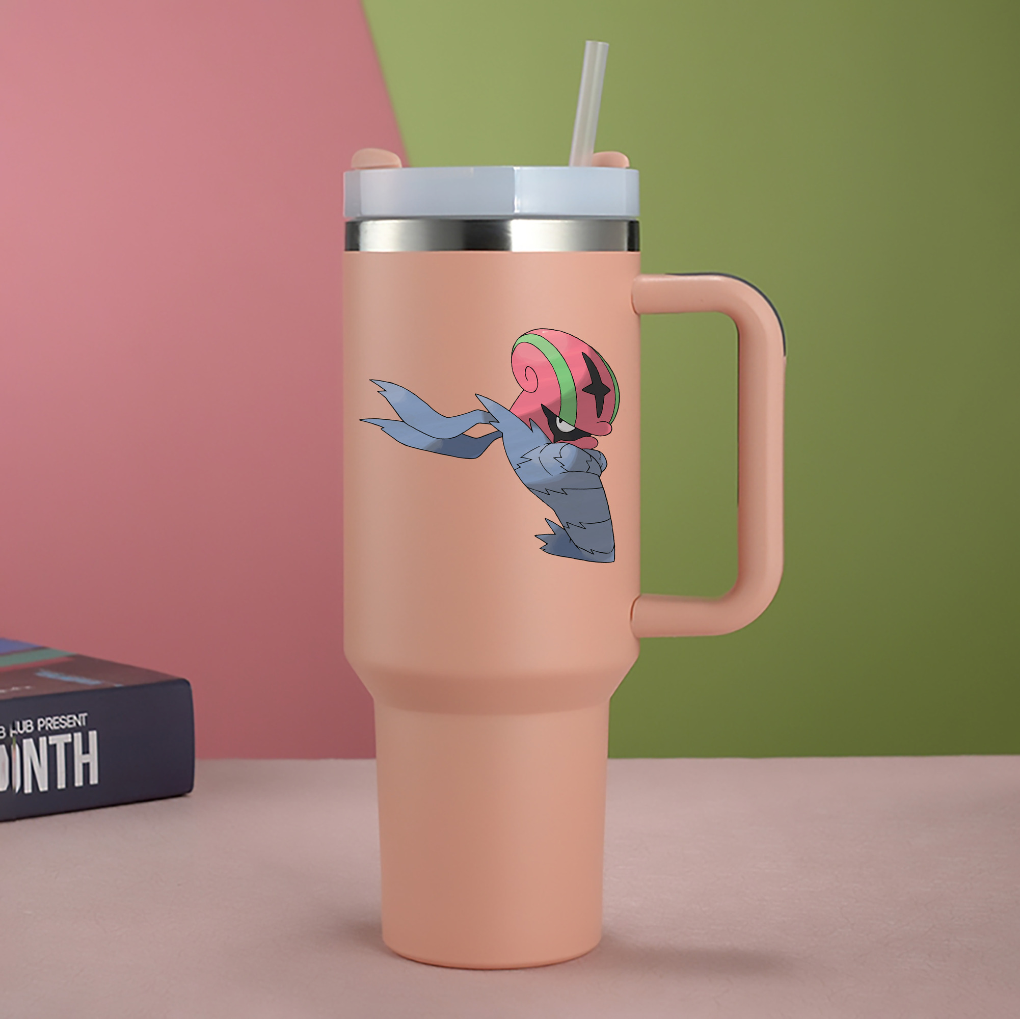 （画像用） ポケットモンスター Pokémon 1200mL車用タンブラー - クリスタルステッカー（プラスチックストロー付き）
