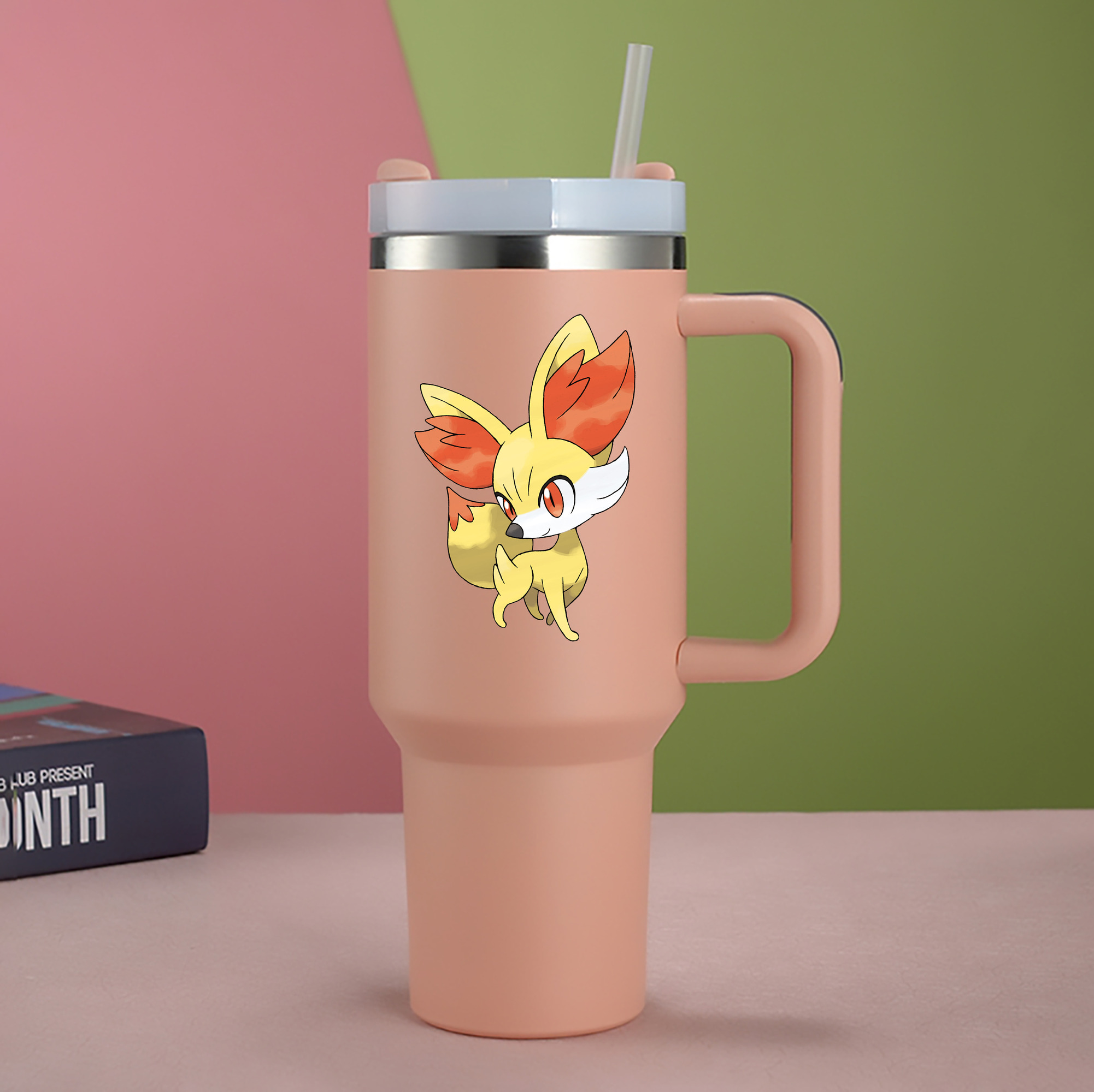 （画像用） ポケットモンスター Pokémon 1200mL車用タンブラー - クリスタルステッカー（プラスチックストロー付き）