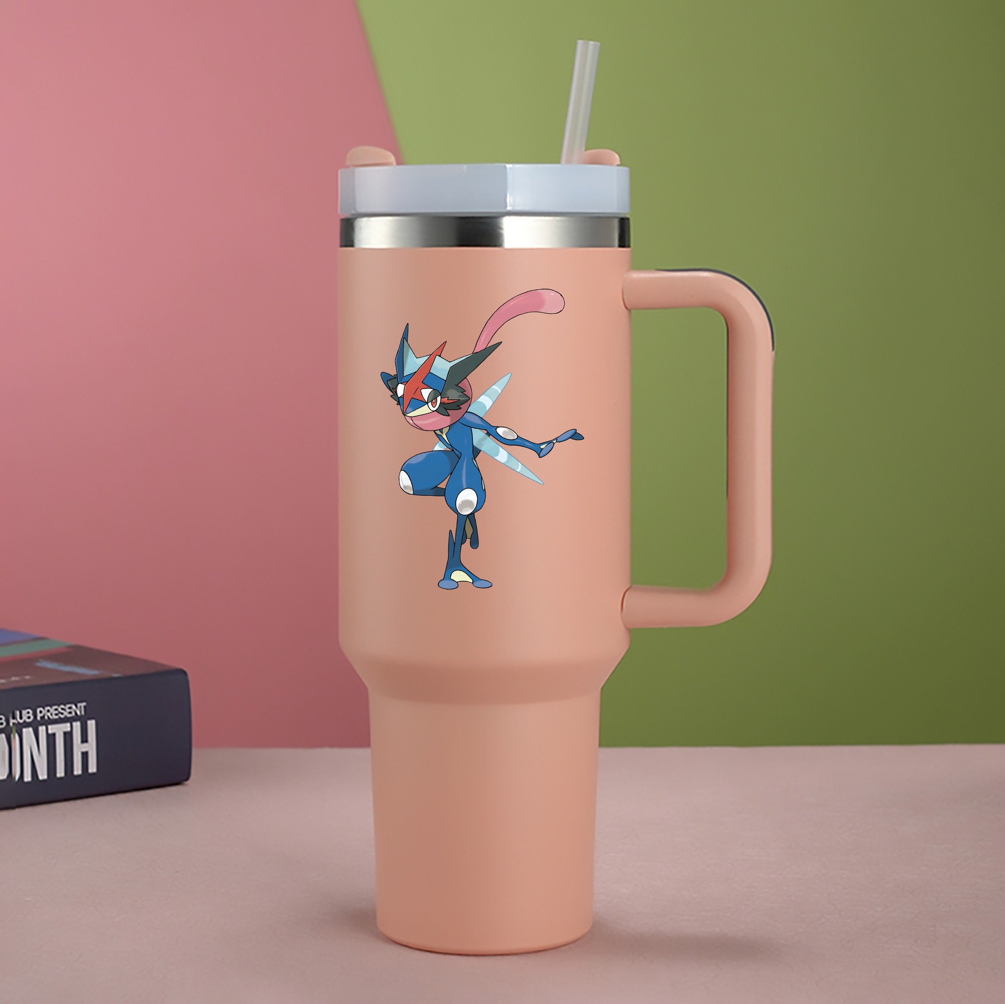 （画像用） ポケットモンスター Pokémon 1200mL車用タンブラー - クリスタルステッカー（プラスチックストロー付き）
