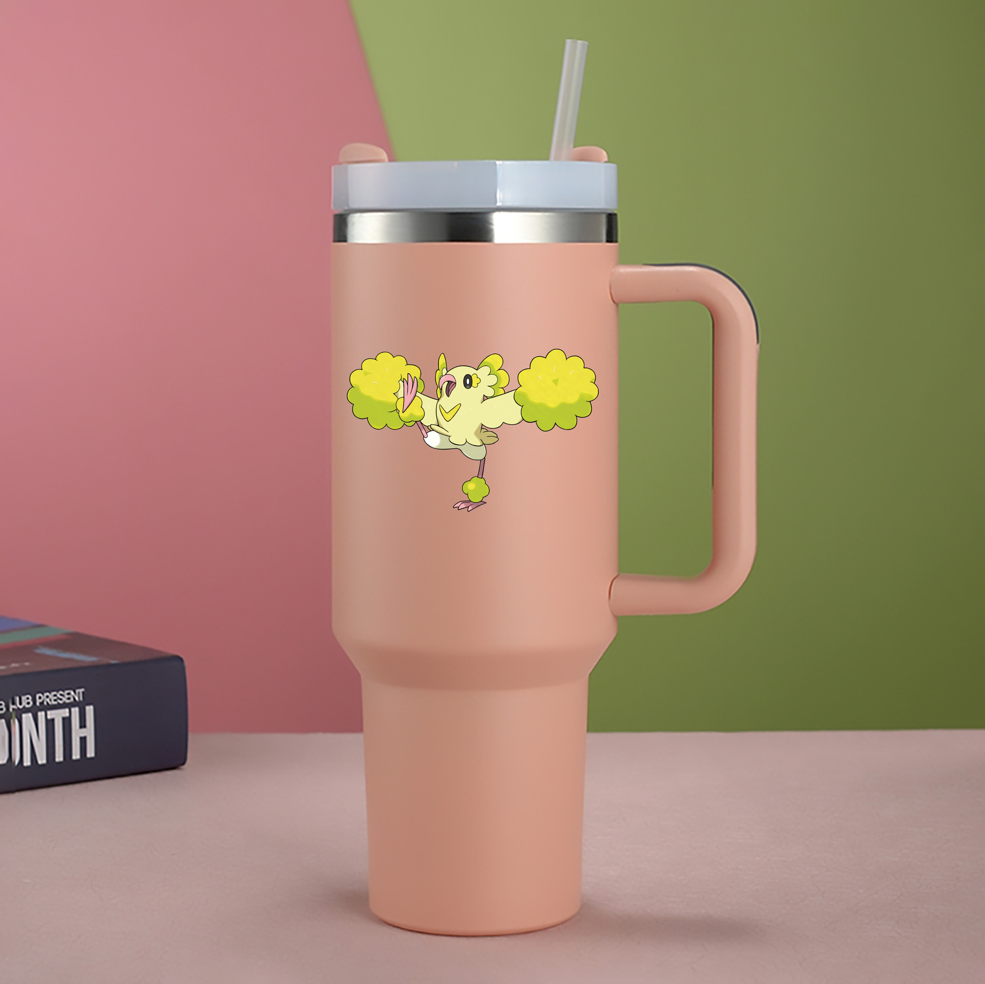 （画像用） ポケットモンスター Pokémon 1200mL車用タンブラー - クリスタルステッカー（プラスチックストロー付き）