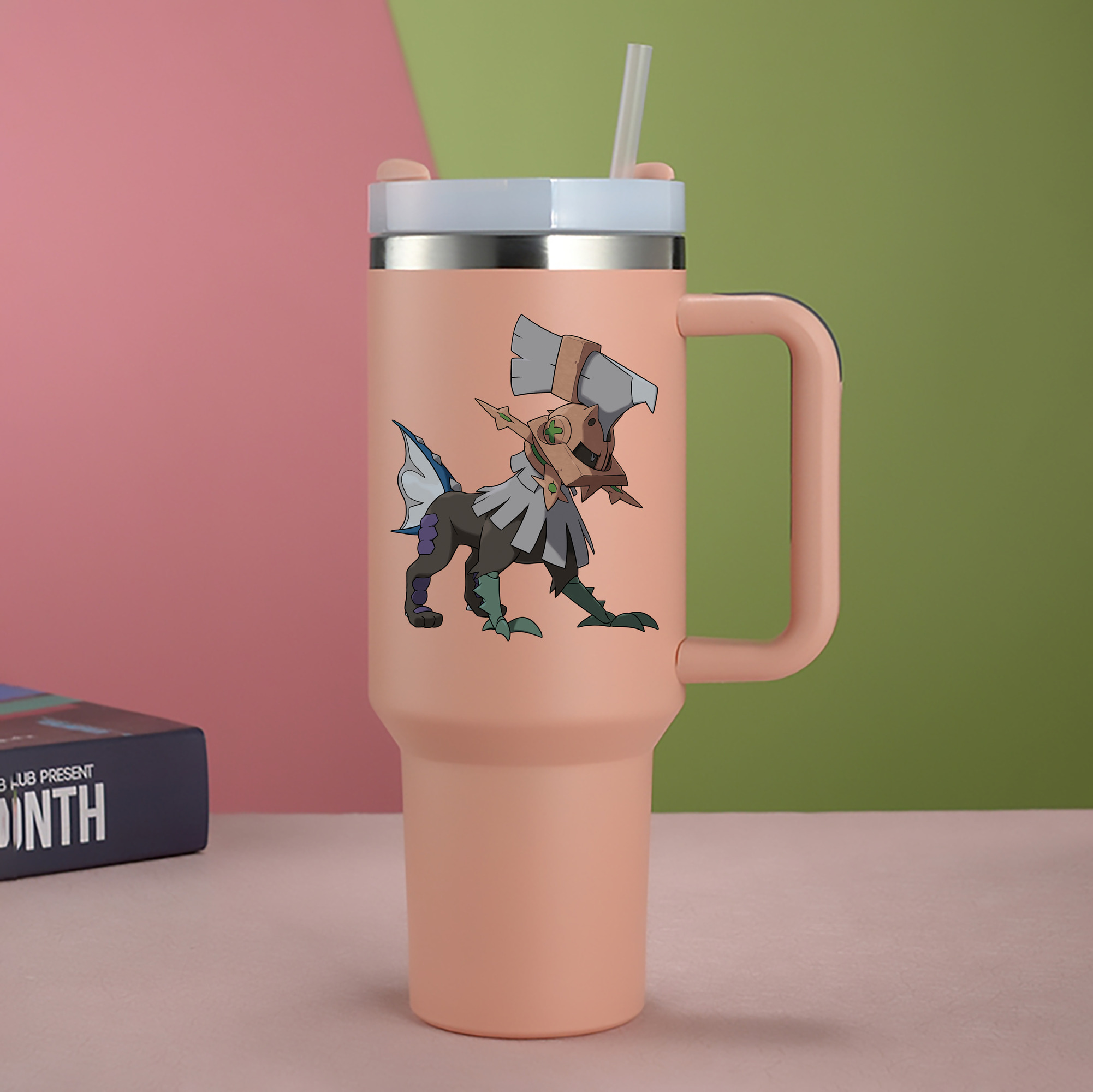 （画像用） ポケットモンスター Pokémon 1200mL車用タンブラー - クリスタルステッカー（プラスチックストロー付き）