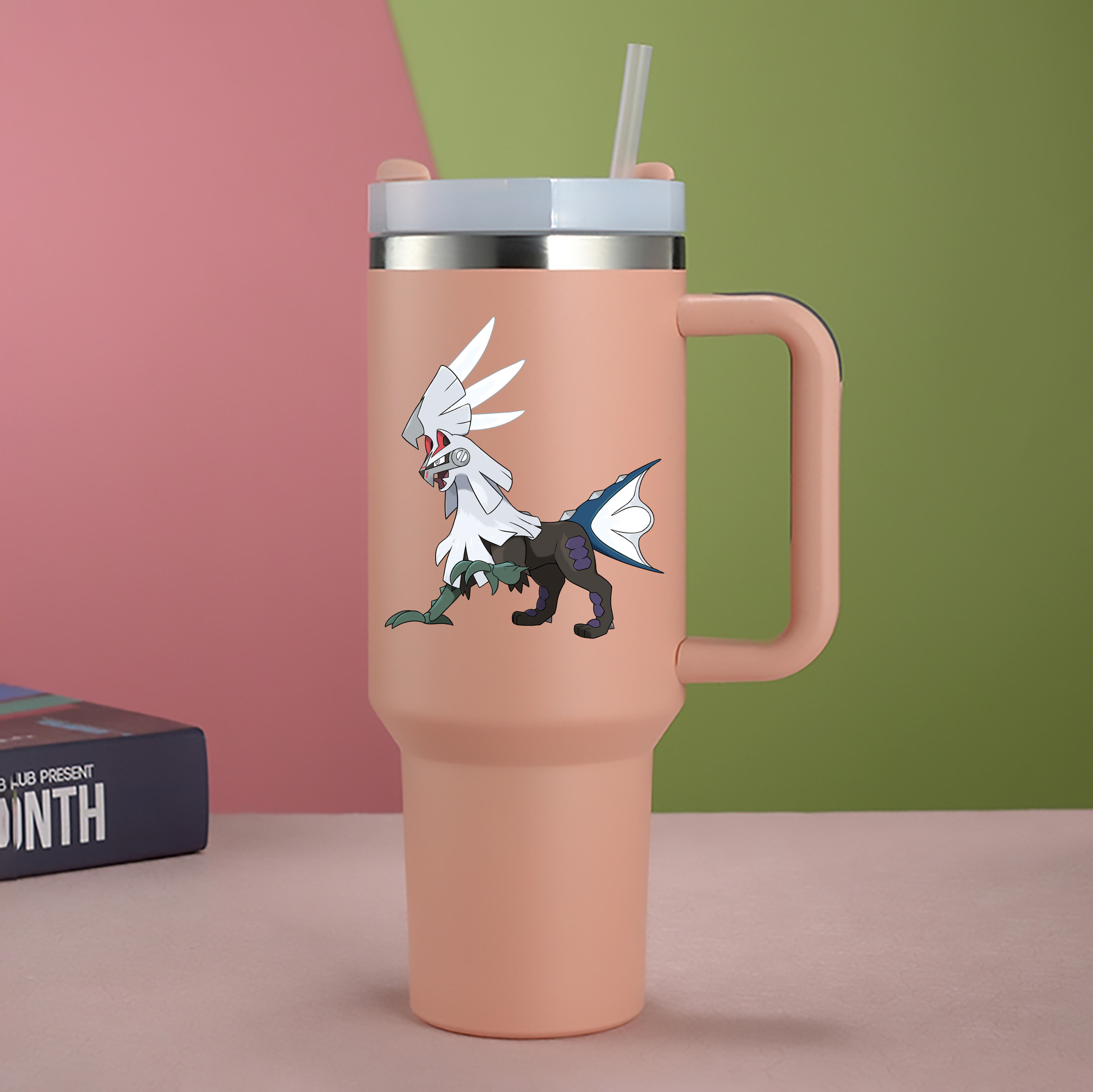 （画像用） ポケットモンスター Pokémon 1200mL車用タンブラー - クリスタルステッカー（プラスチックストロー付き）