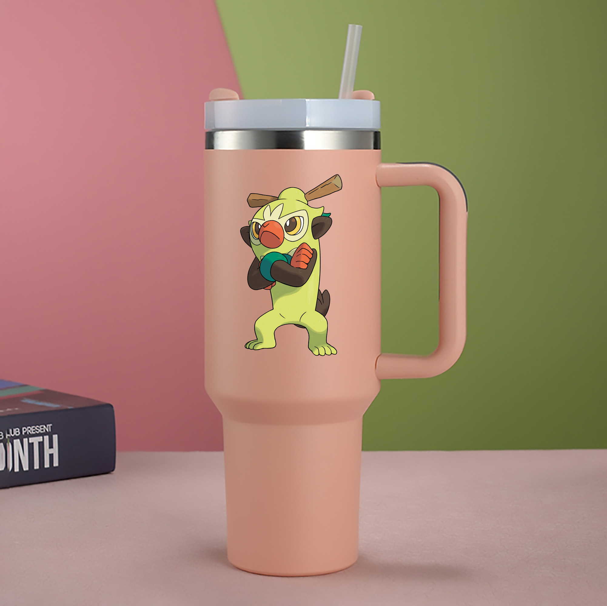 （画像用） ポケットモンスター Pokémon 1200mL車用タンブラー - クリスタルステッカー（プラスチックストロー付き）