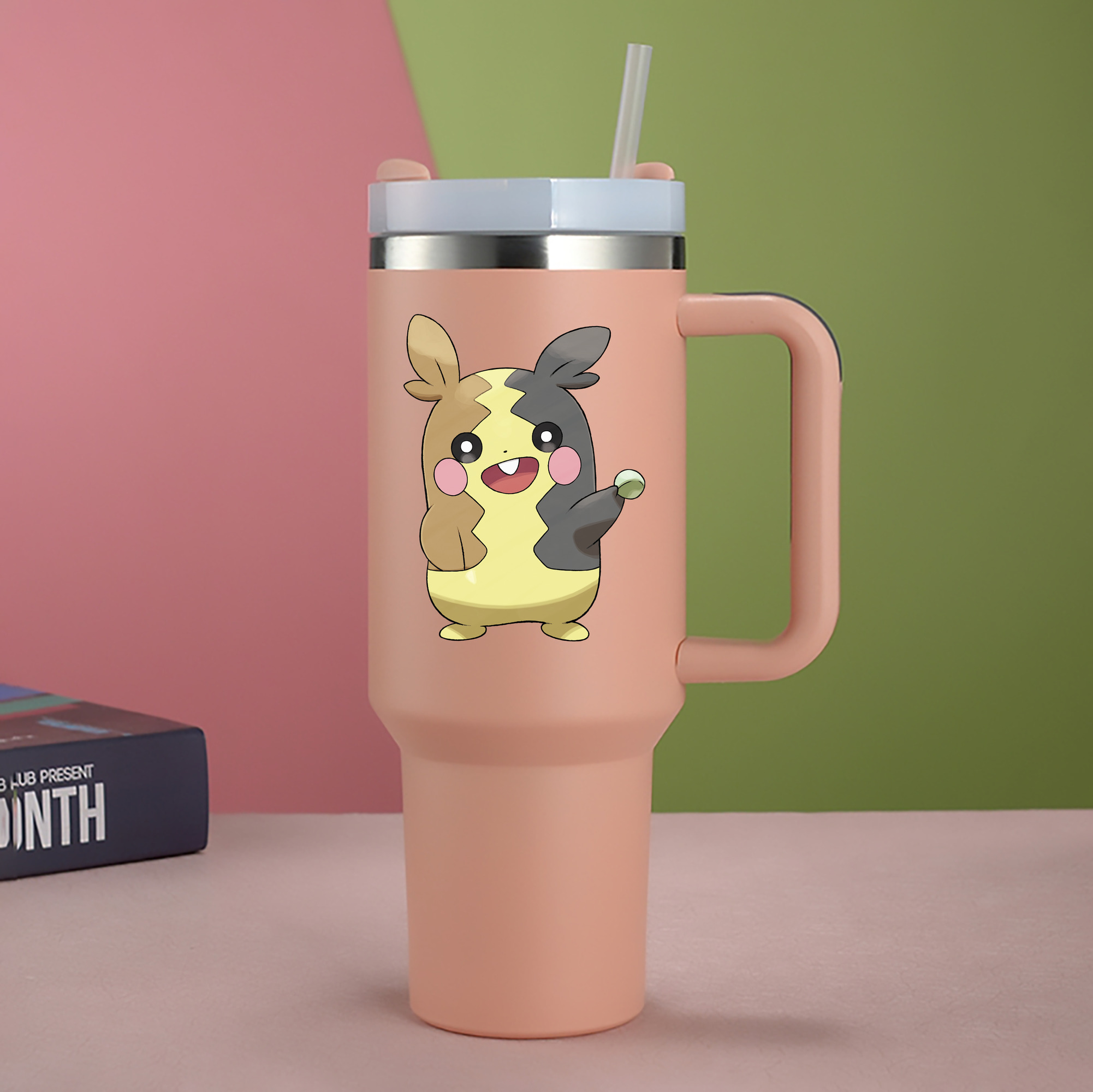 （画像用） ポケットモンスター Pokémon 1200mL車用タンブラー - クリスタルステッカー（プラスチックストロー付き）
