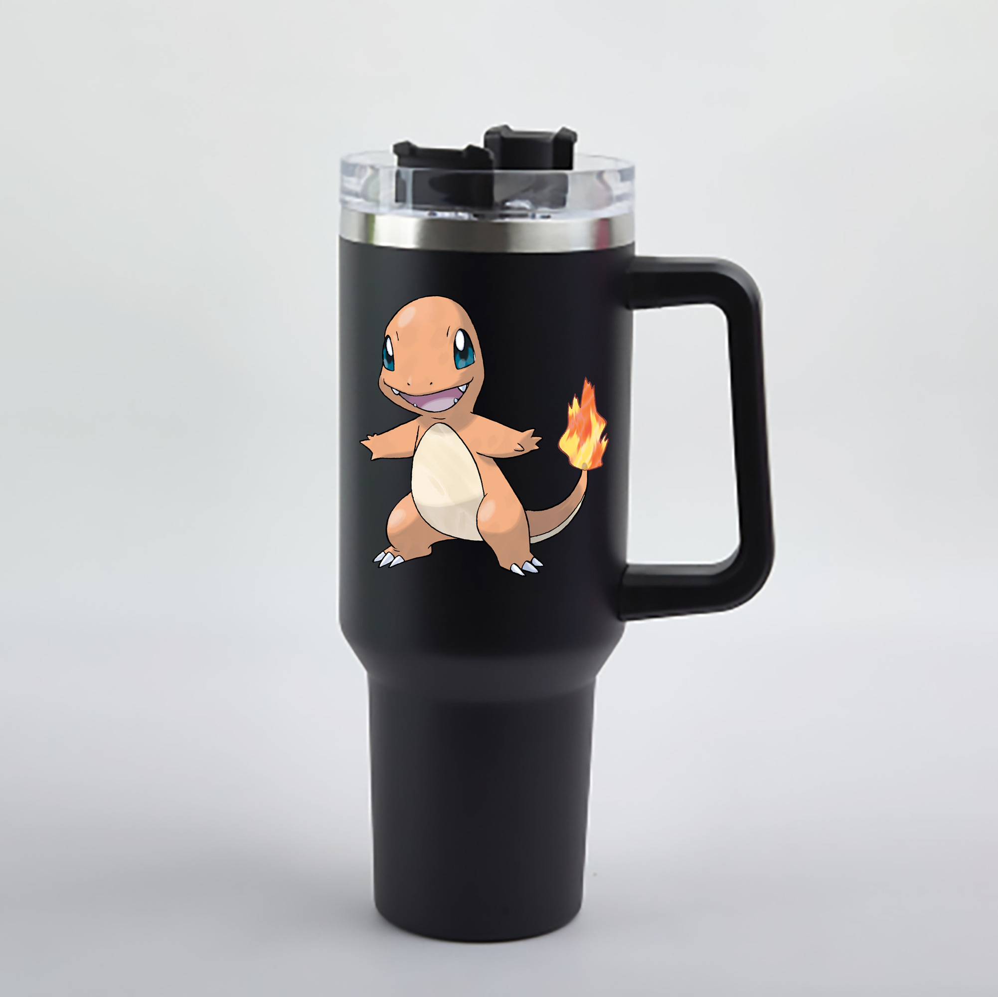 （画像用） ポケットモンスター Pokémon 1200mL車用タンブラー - クリスタルステッカー（プラスチックストロー付き）