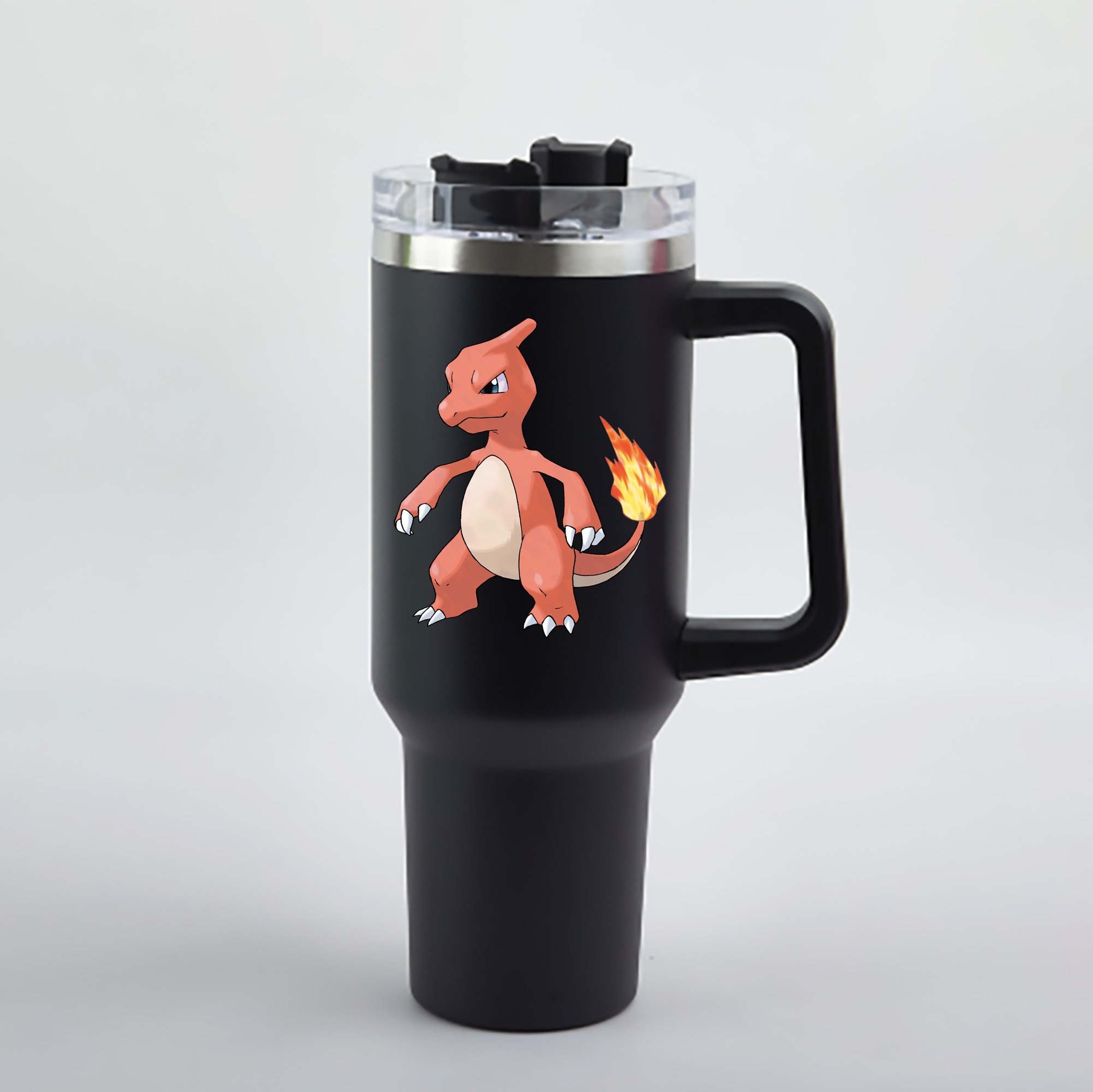 （画像用） ポケットモンスター Pokémon 1200mL車用タンブラー - クリスタルステッカー（プラスチックストロー付き）