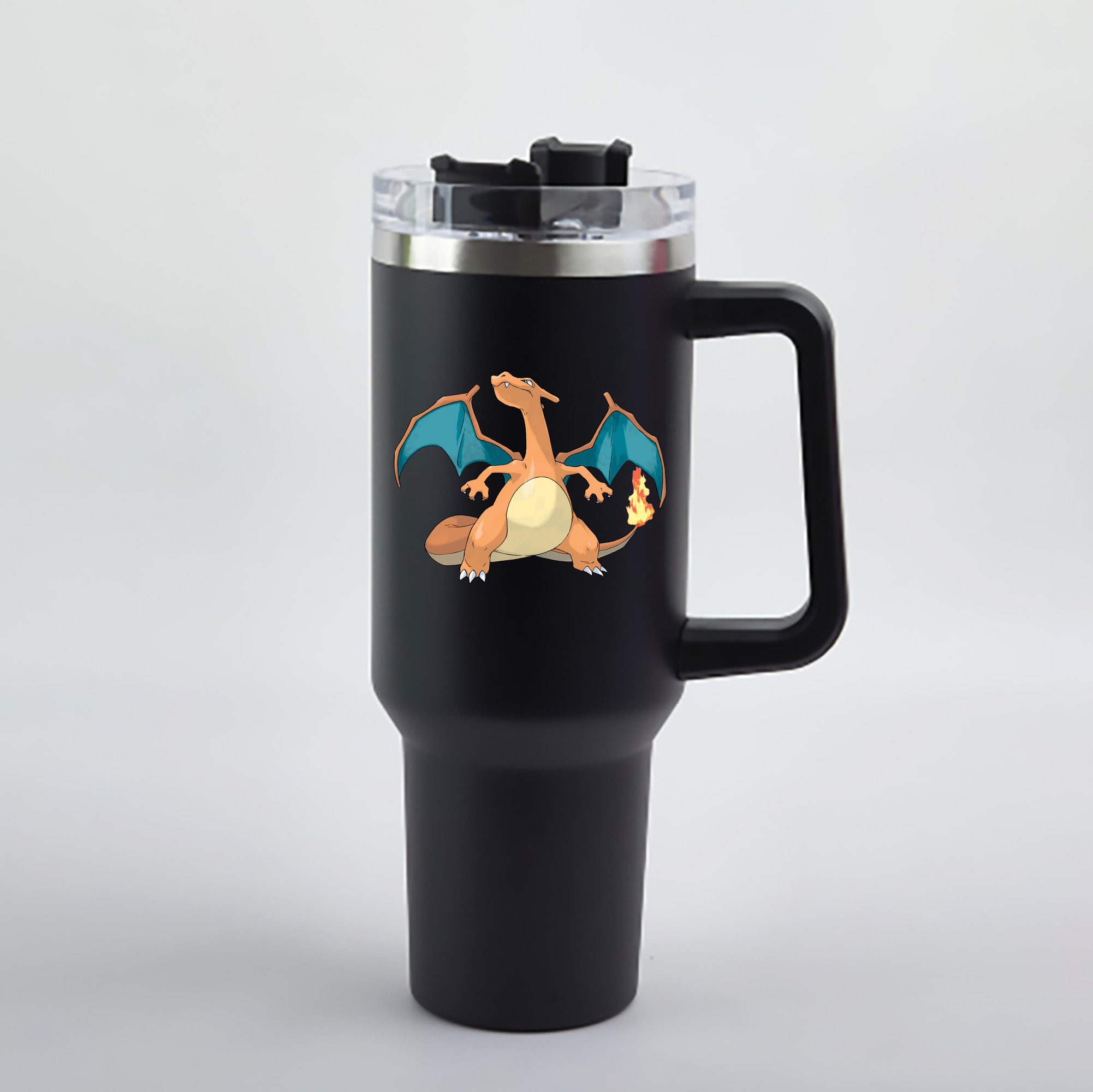 （画像用） ポケットモンスター Pokémon 1200mL車用タンブラー - クリスタルステッカー（プラスチックストロー付き）