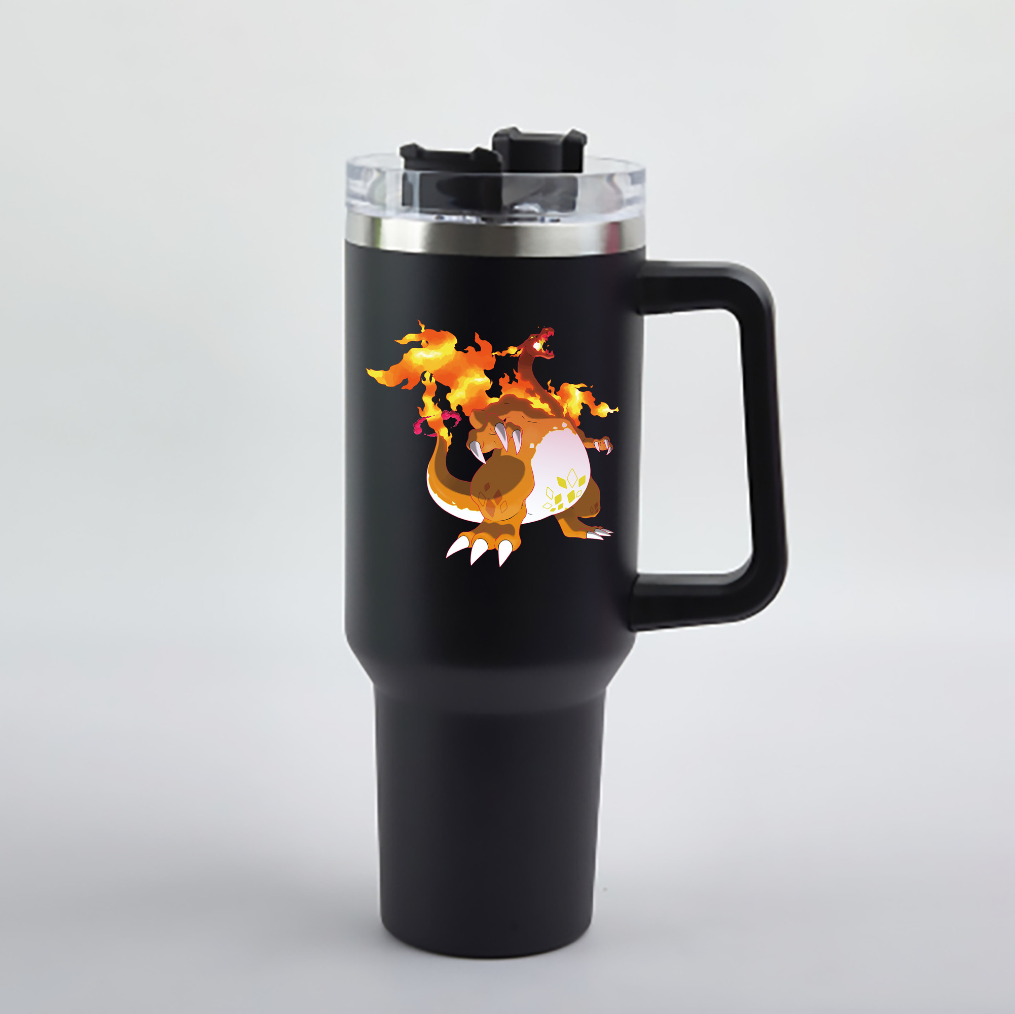 （画像用） ポケットモンスター Pokémon 1200mL車用タンブラー - クリスタルステッカー（プラスチックストロー付き）