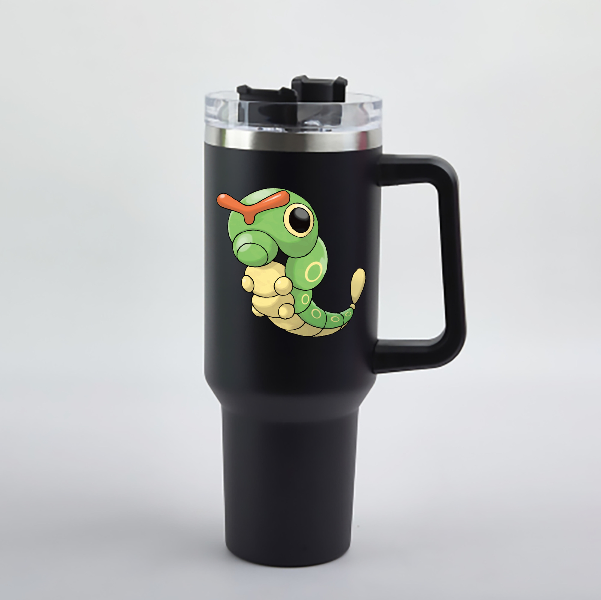 （画像用） ポケットモンスター Pokémon 1200mL車用タンブラー - クリスタルステッカー（プラスチックストロー付き）