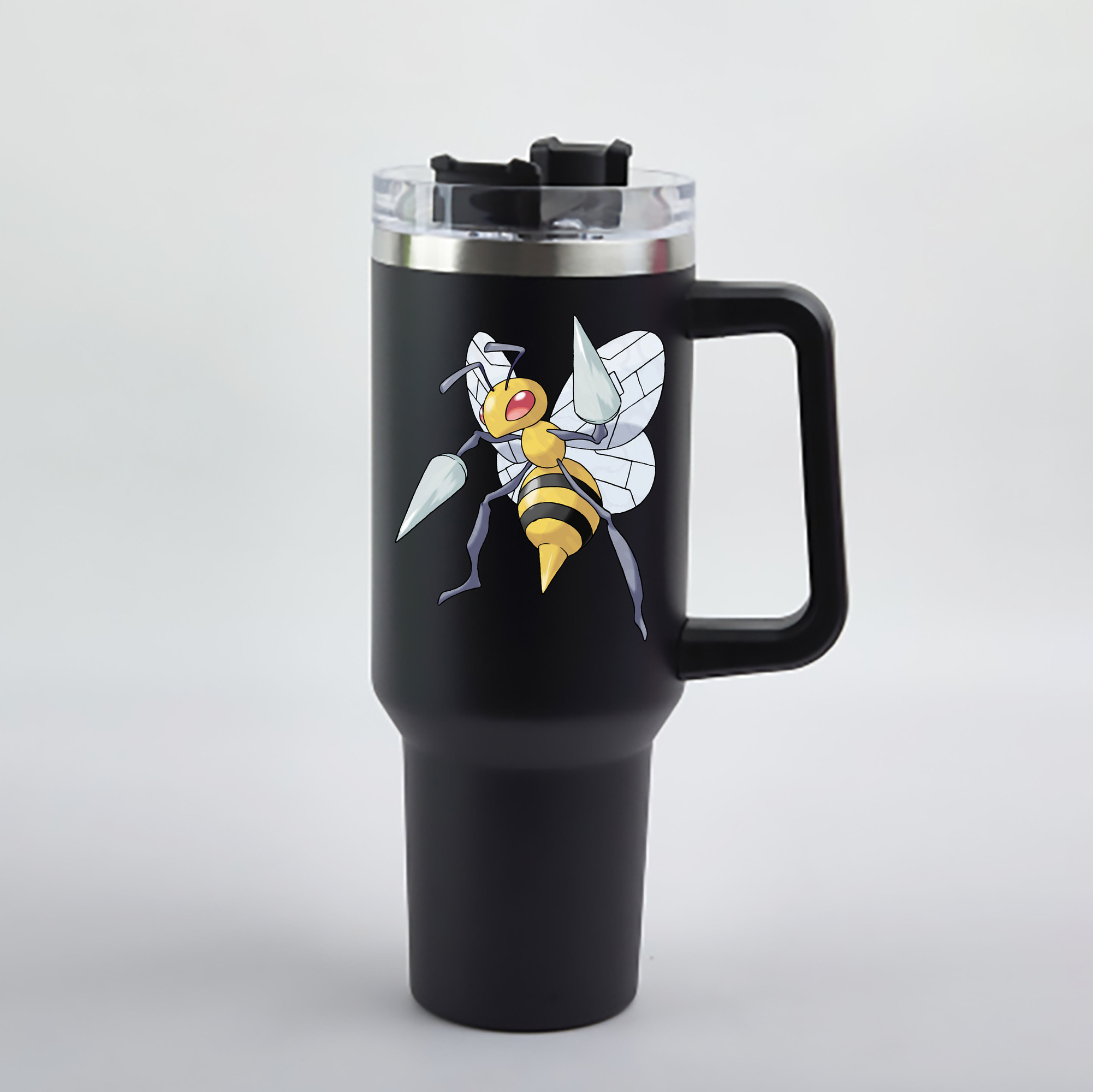 （画像用） ポケットモンスター Pokémon 1200mL車用タンブラー - クリスタルステッカー（プラスチックストロー付き）