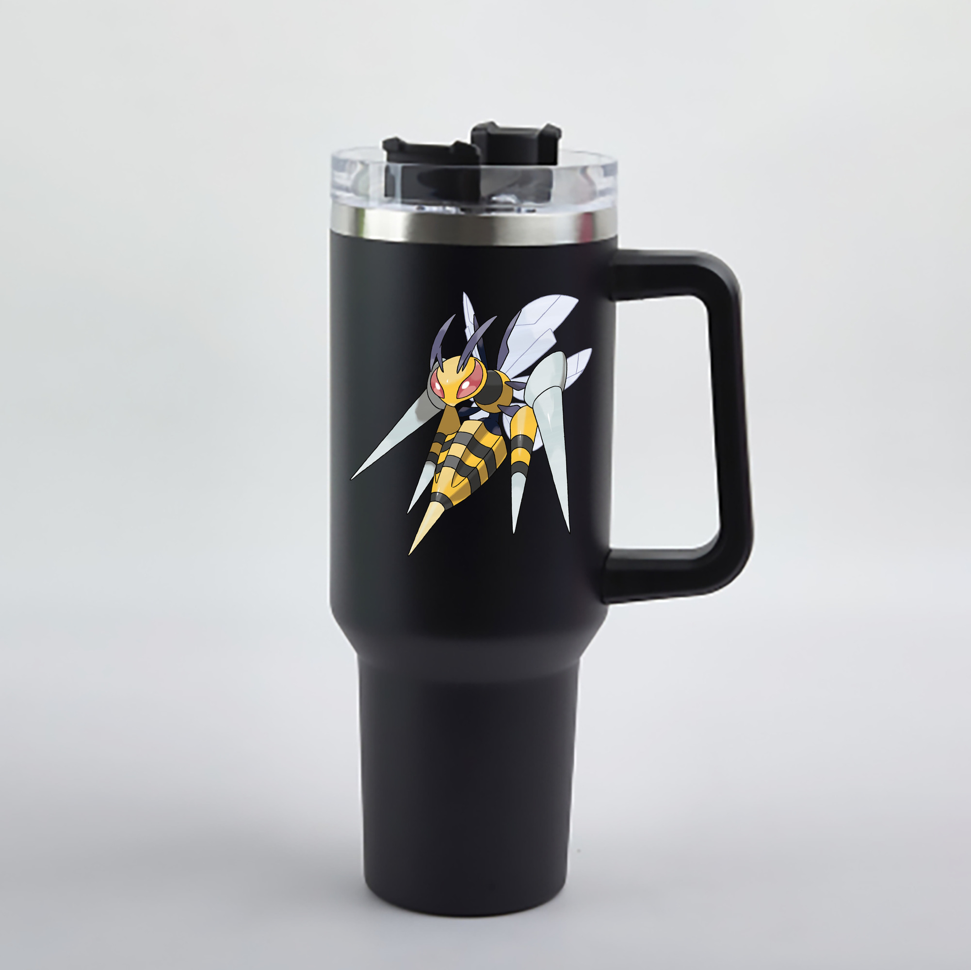 （画像用） ポケットモンスター Pokémon 1200mL車用タンブラー - クリスタルステッカー（プラスチックストロー付き）