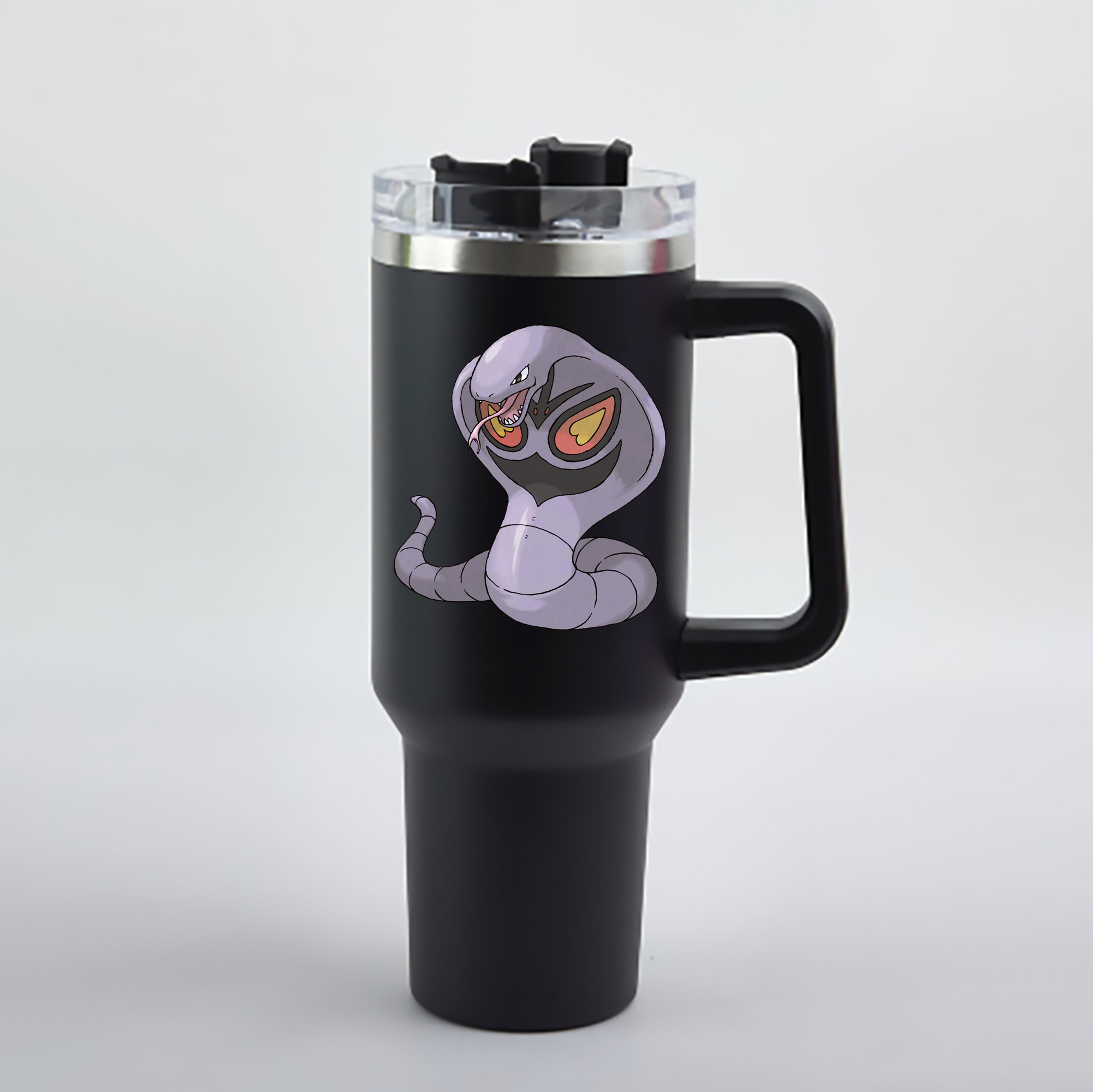 （画像用） ポケットモンスター Pokémon 1200mL車用タンブラー - クリスタルステッカー（プラスチックストロー付き）