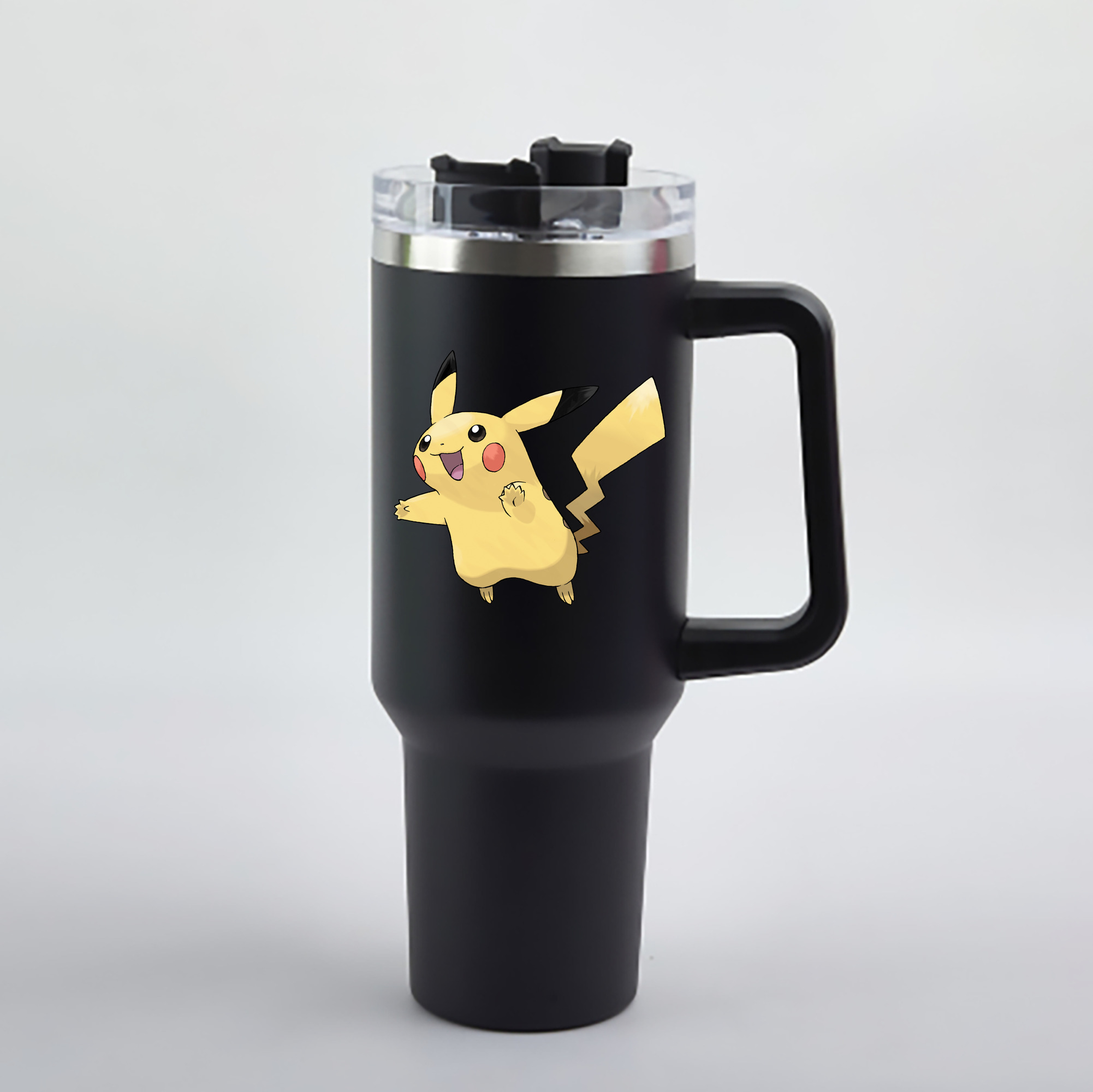 （画像用） ポケットモンスター Pokémon 1200mL車用タンブラー - クリスタルステッカー（プラスチックストロー付き）