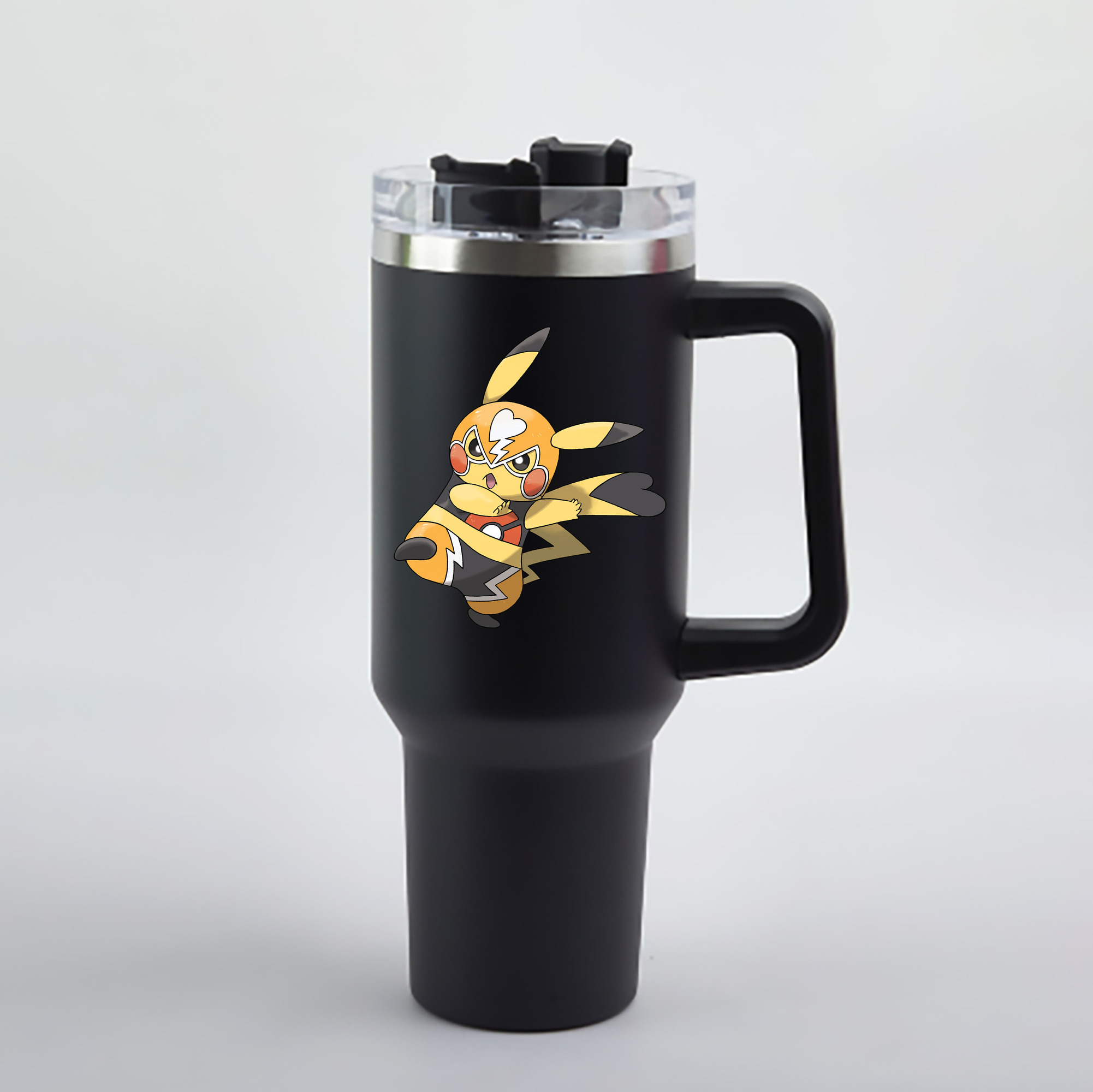 （画像用） ポケットモンスター Pokémon 1200mL車用タンブラー - クリスタルステッカー（プラスチックストロー付き）