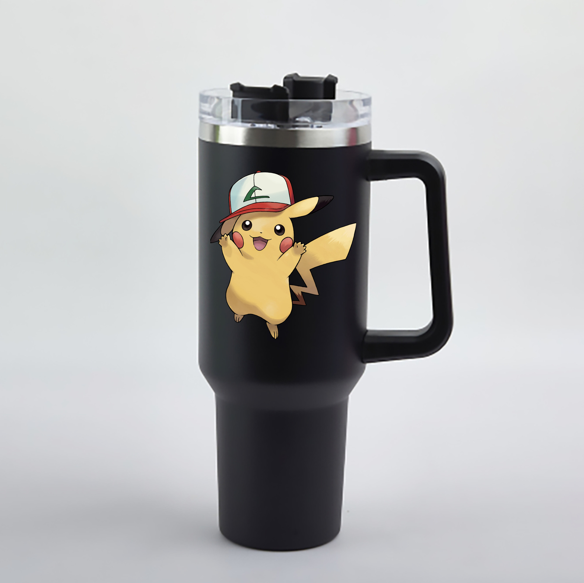 （画像用） ポケットモンスター Pokémon 1200mL車用タンブラー - クリスタルステッカー（プラスチックストロー付き）