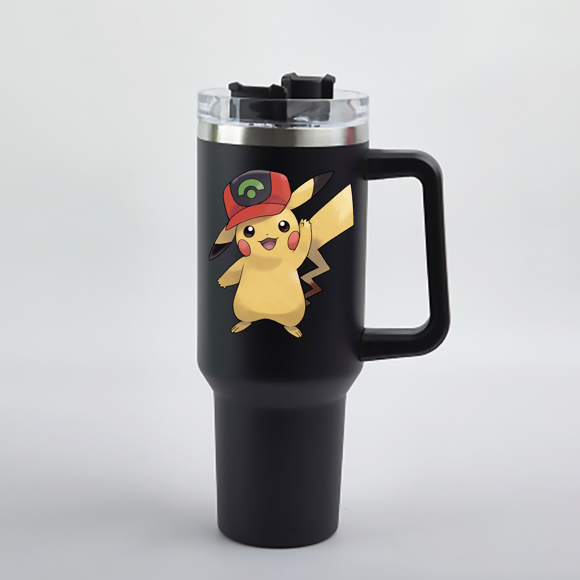 （画像用） ポケットモンスター Pokémon 1200mL車用タンブラー - クリスタルステッカー（プラスチックストロー付き）