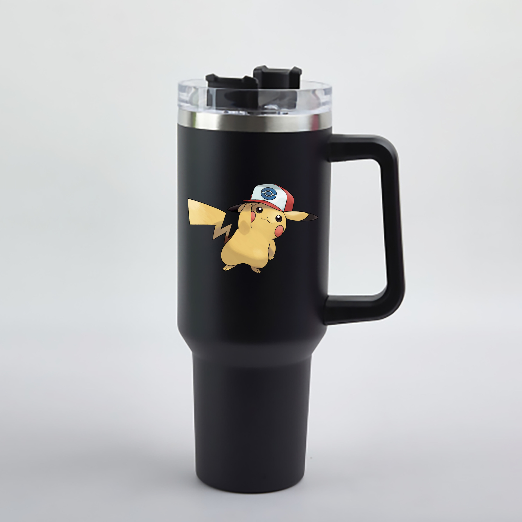 （画像用） ポケットモンスター Pokémon 1200mL車用タンブラー - クリスタルステッカー（プラスチックストロー付き）