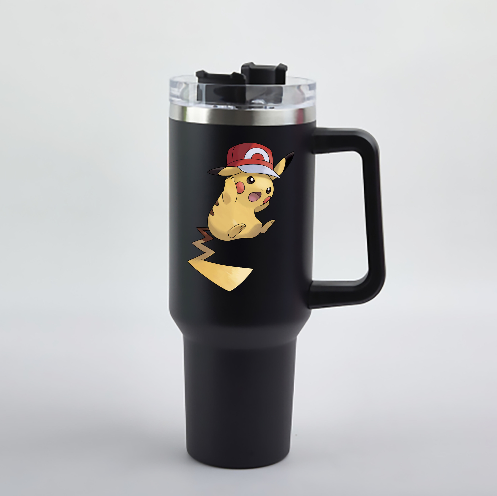 （画像用） ポケットモンスター Pokémon 1200mL車用タンブラー - クリスタルステッカー（プラスチックストロー付き）