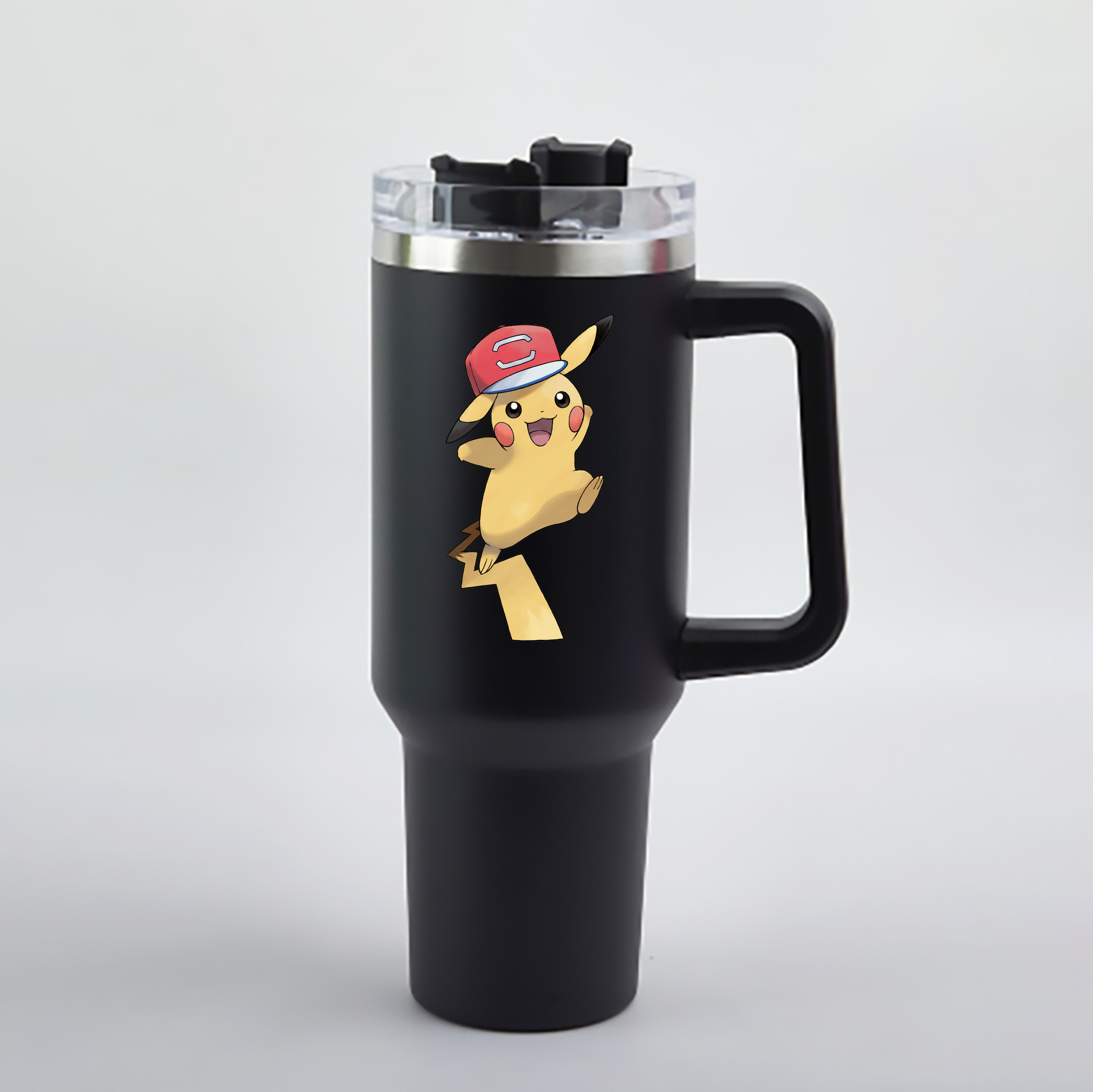 （画像用） ポケットモンスター Pokémon 1200mL車用タンブラー - クリスタルステッカー（プラスチックストロー付き）