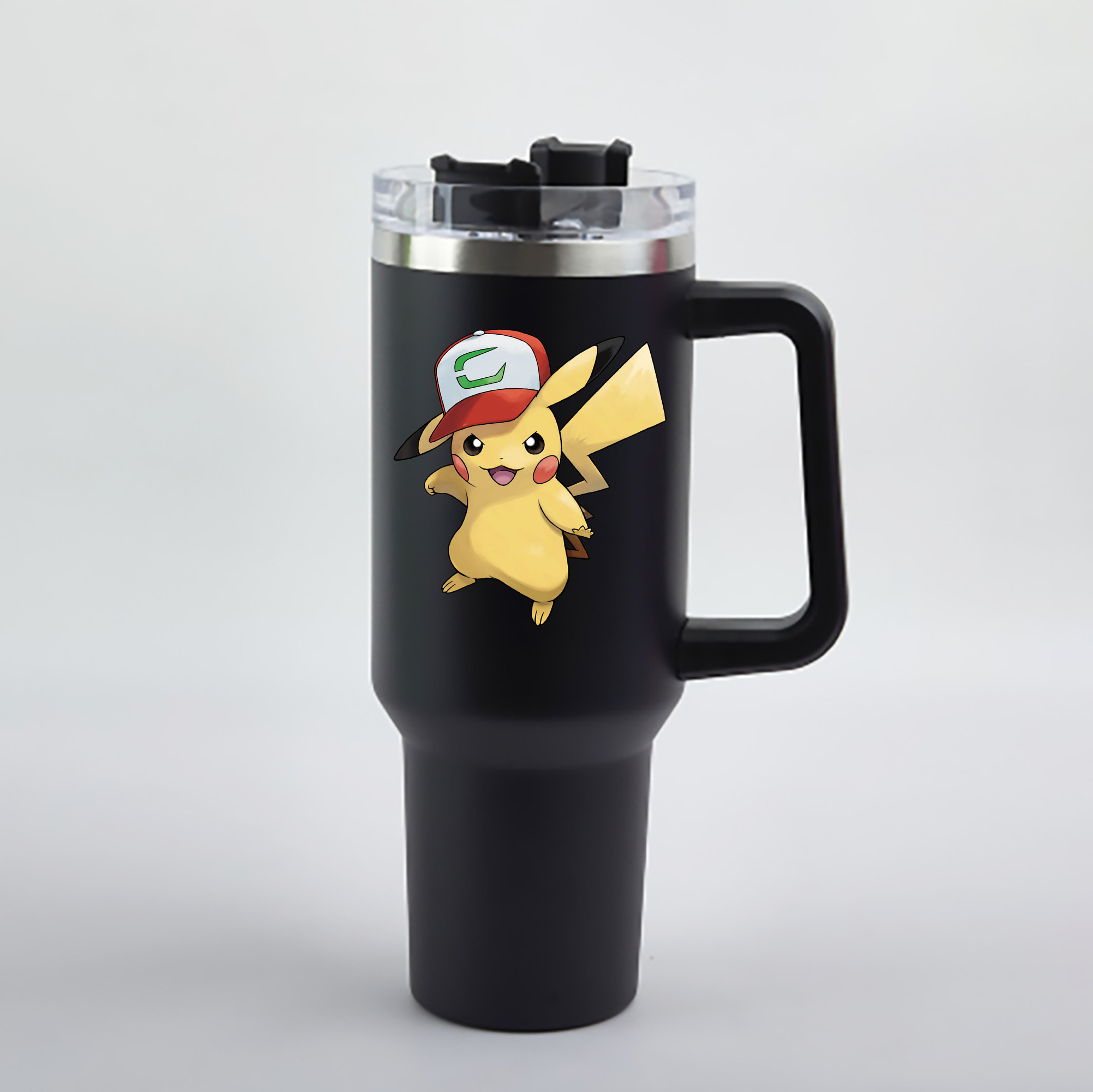 （画像用） ポケットモンスター Pokémon 1200mL車用タンブラー - クリスタルステッカー（プラスチックストロー付き）
