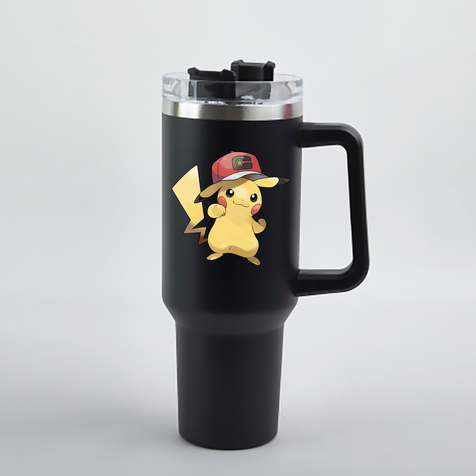 （画像用） ポケットモンスター Pokémon 1200mL車用タンブラー - クリスタルステッカー（プラスチックストロー付き）