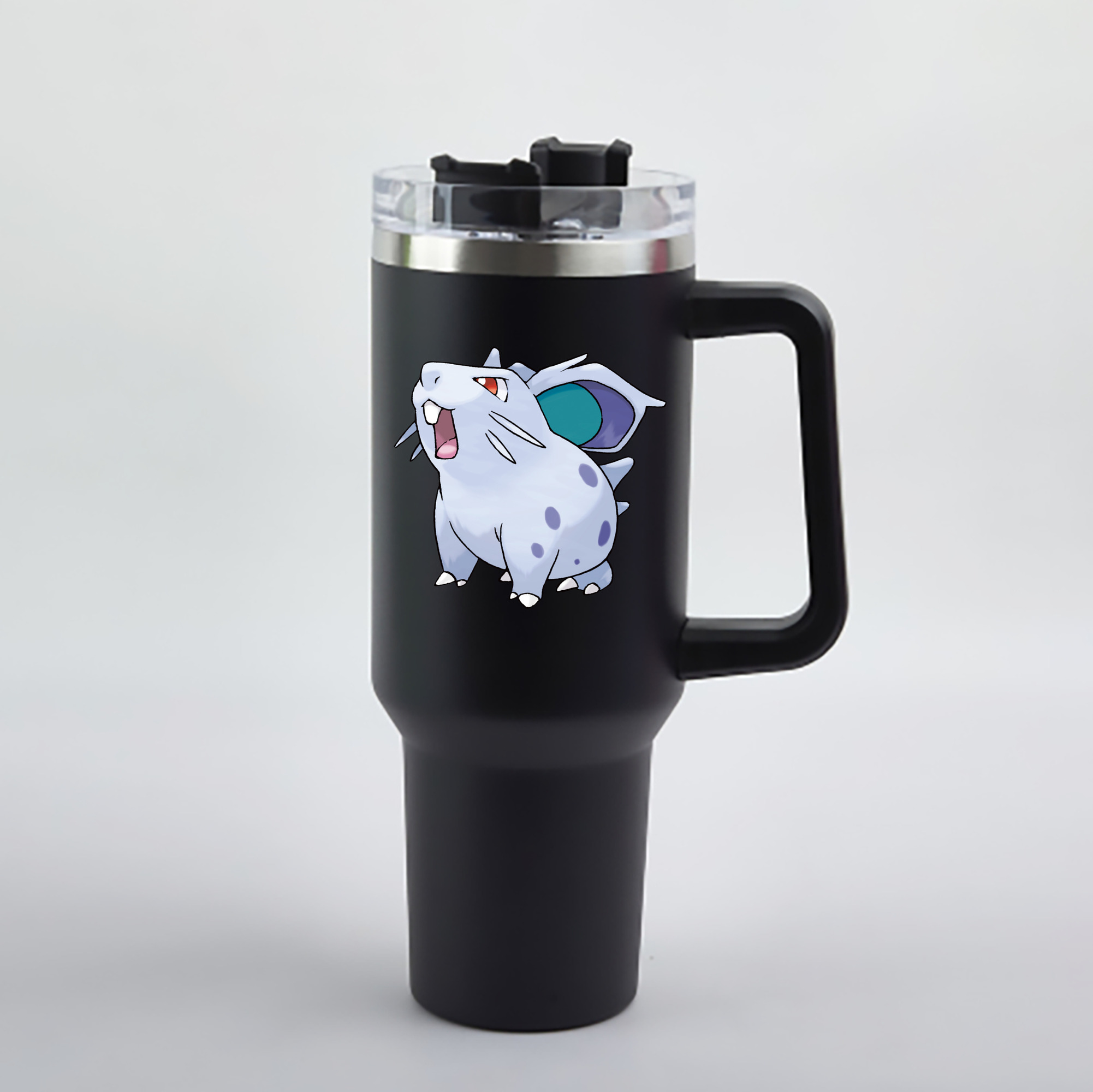 （画像用） ポケットモンスター Pokémon 1200mL車用タンブラー - クリスタルステッカー（プラスチックストロー付き）