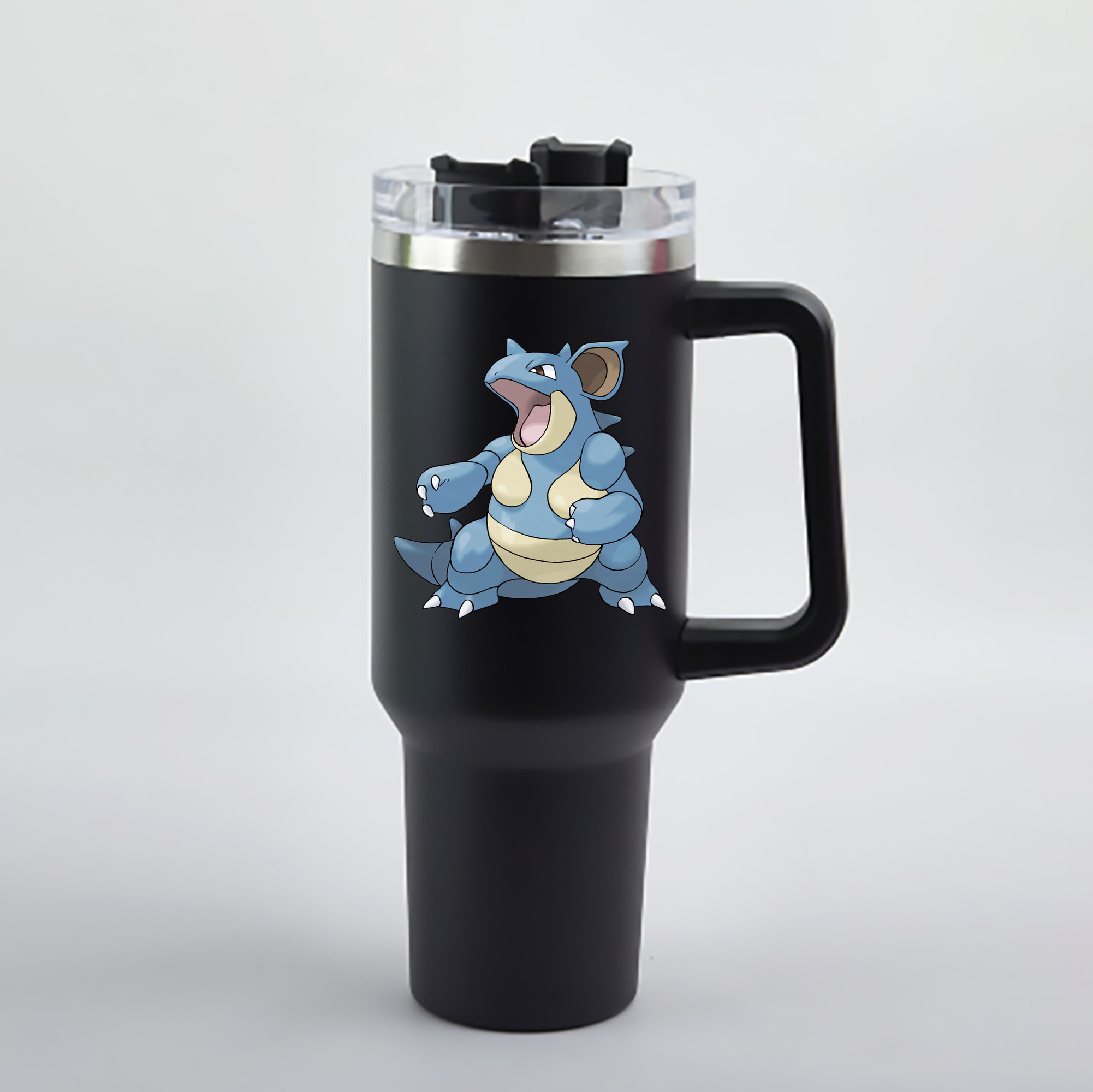 （画像用） ポケットモンスター Pokémon 1200mL車用タンブラー - クリスタルステッカー（プラスチックストロー付き）