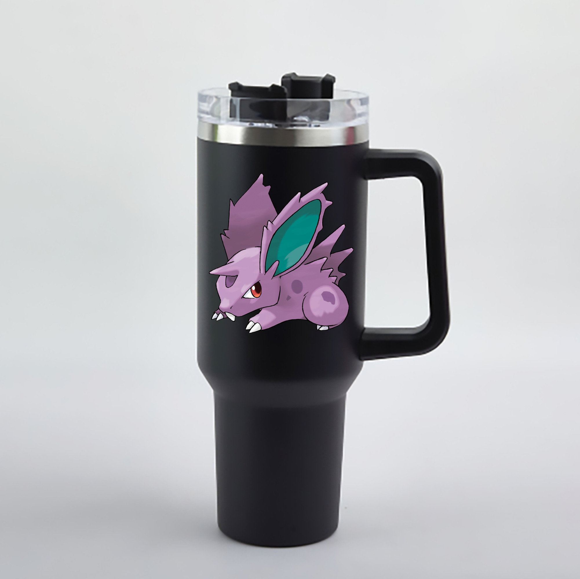 （画像用） ポケットモンスター Pokémon 1200mL車用タンブラー - クリスタルステッカー（プラスチックストロー付き）