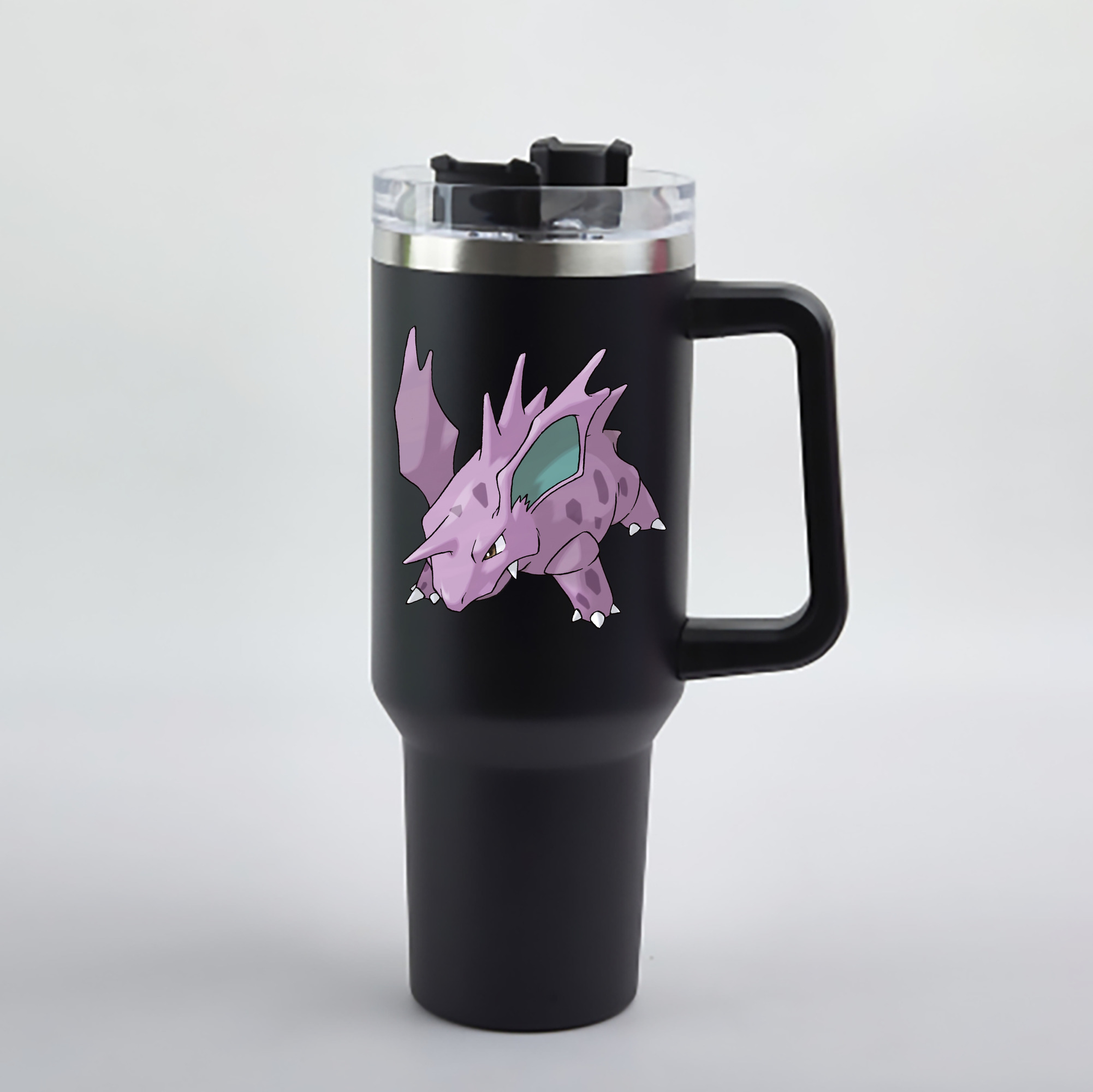 （画像用） ポケットモンスター Pokémon 1200mL車用タンブラー - クリスタルステッカー（プラスチックストロー付き）