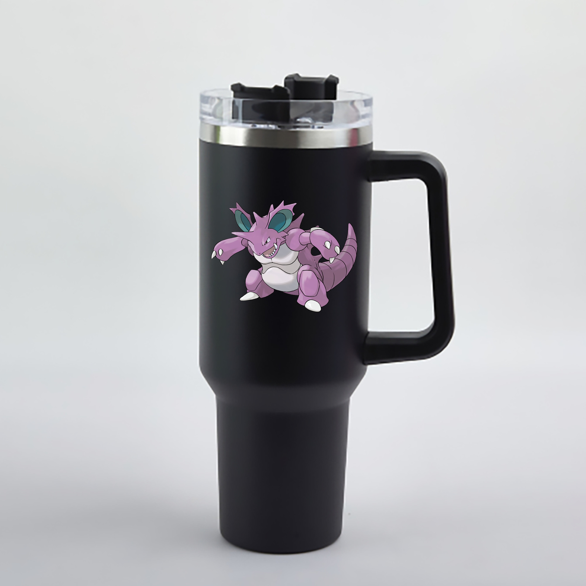 （画像用） ポケットモンスター Pokémon 1200mL車用タンブラー - クリスタルステッカー（プラスチックストロー付き）