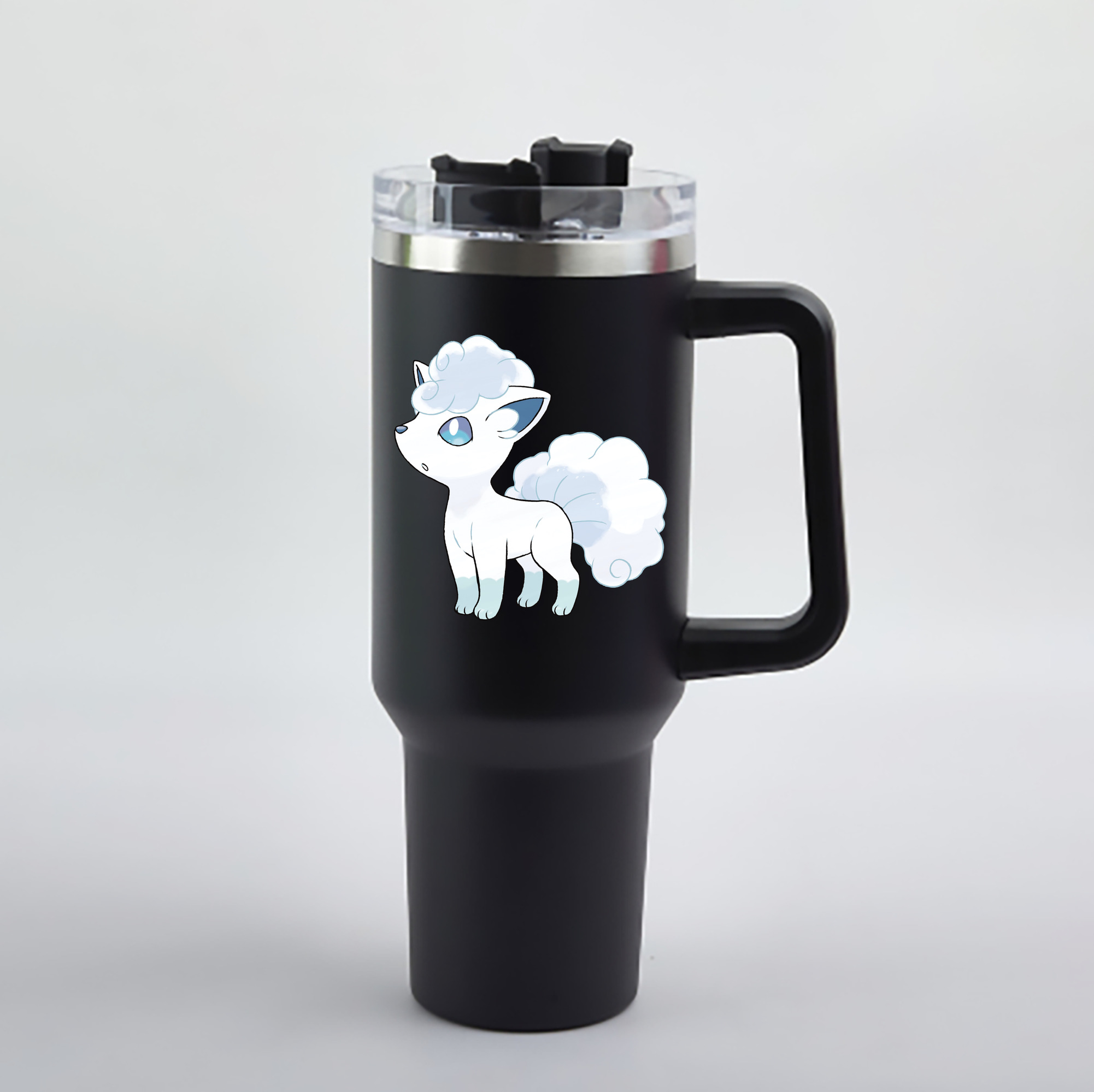 （画像用） ポケットモンスター Pokémon 1200mL車用タンブラー - クリスタルステッカー（プラスチックストロー付き）