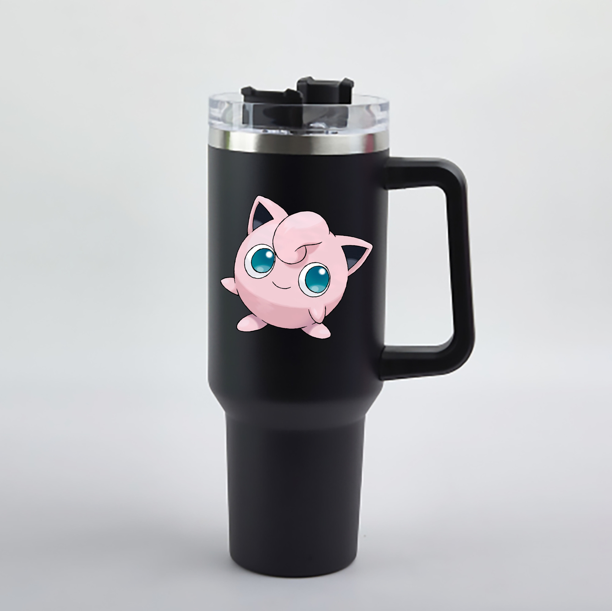 （画像用） ポケットモンスター Pokémon 1200mL車用タンブラー - クリスタルステッカー（プラスチックストロー付き）