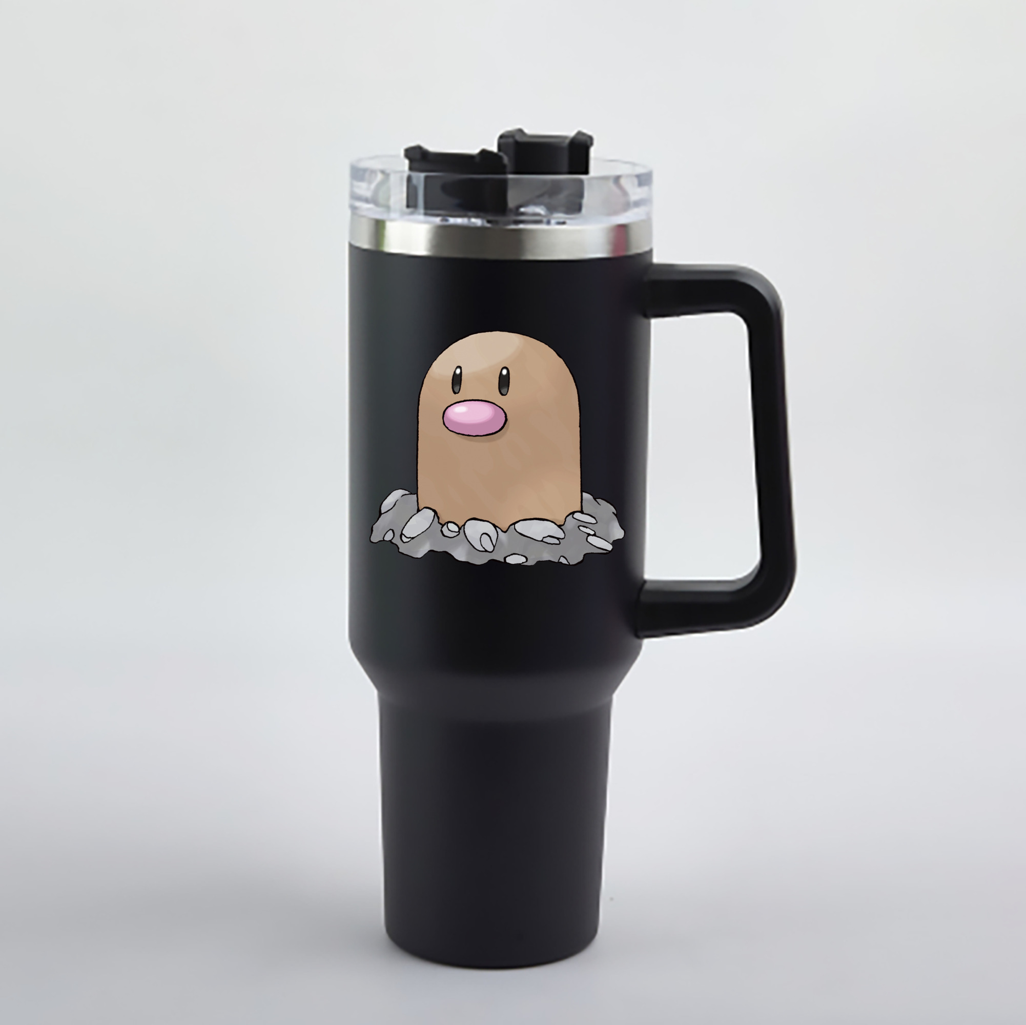 （画像用） ポケットモンスター Pokémon 1200mL車用タンブラー - クリスタルステッカー（プラスチックストロー付き）