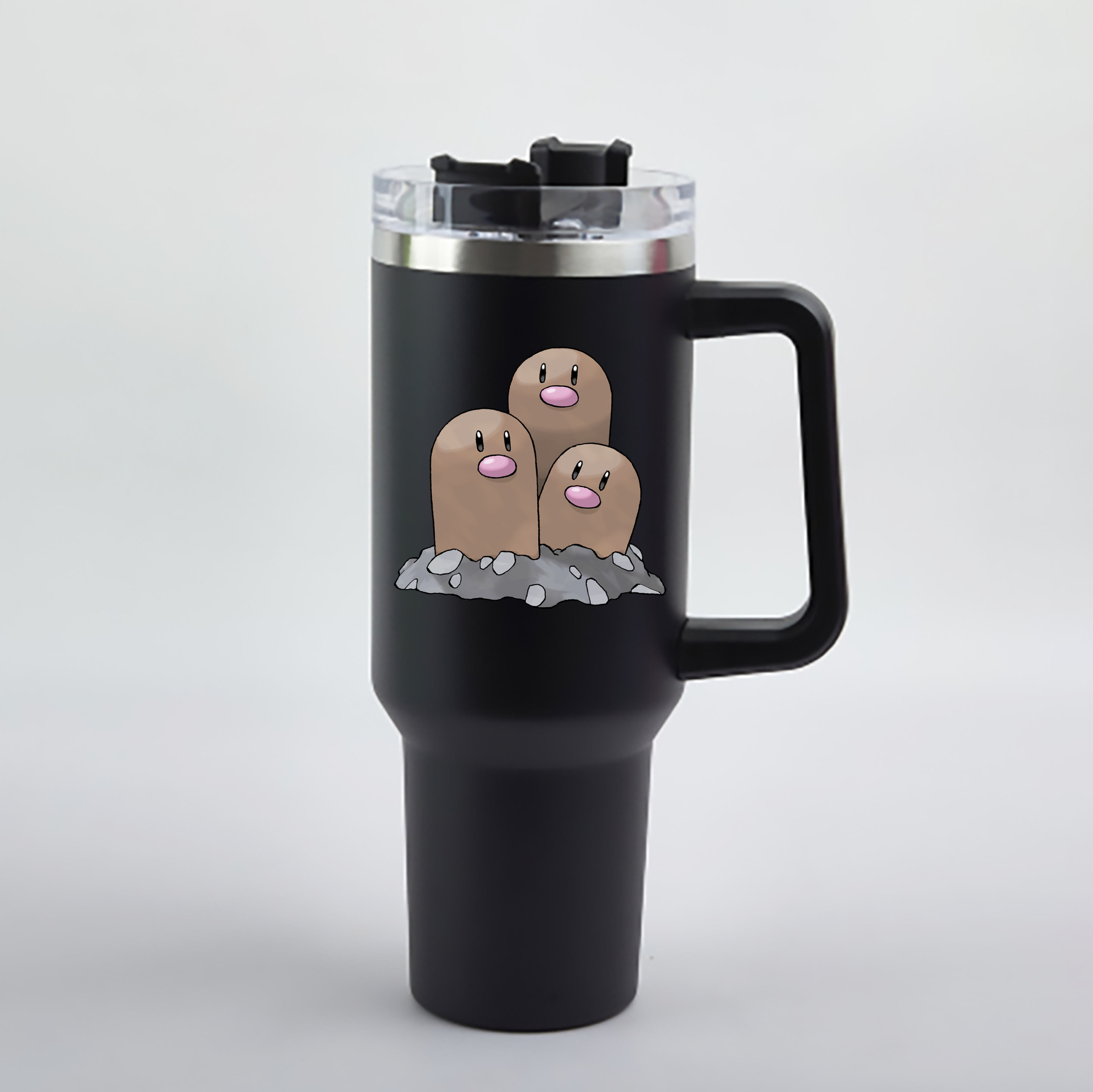 （画像用） ポケットモンスター Pokémon 1200mL車用タンブラー - クリスタルステッカー（プラスチックストロー付き）