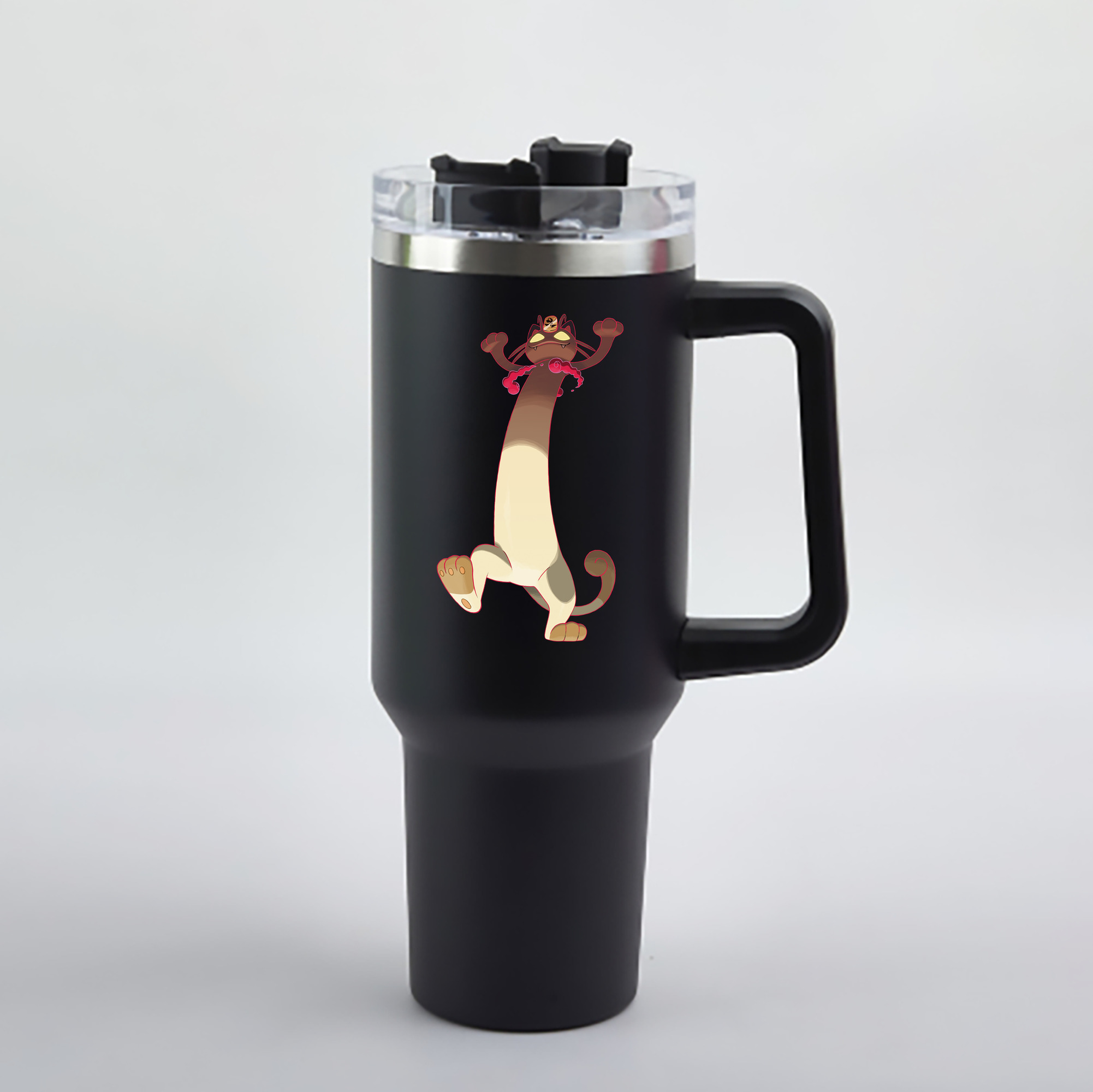（画像用） ポケットモンスター Pokémon 1200mL車用タンブラー - クリスタルステッカー（プラスチックストロー付き）