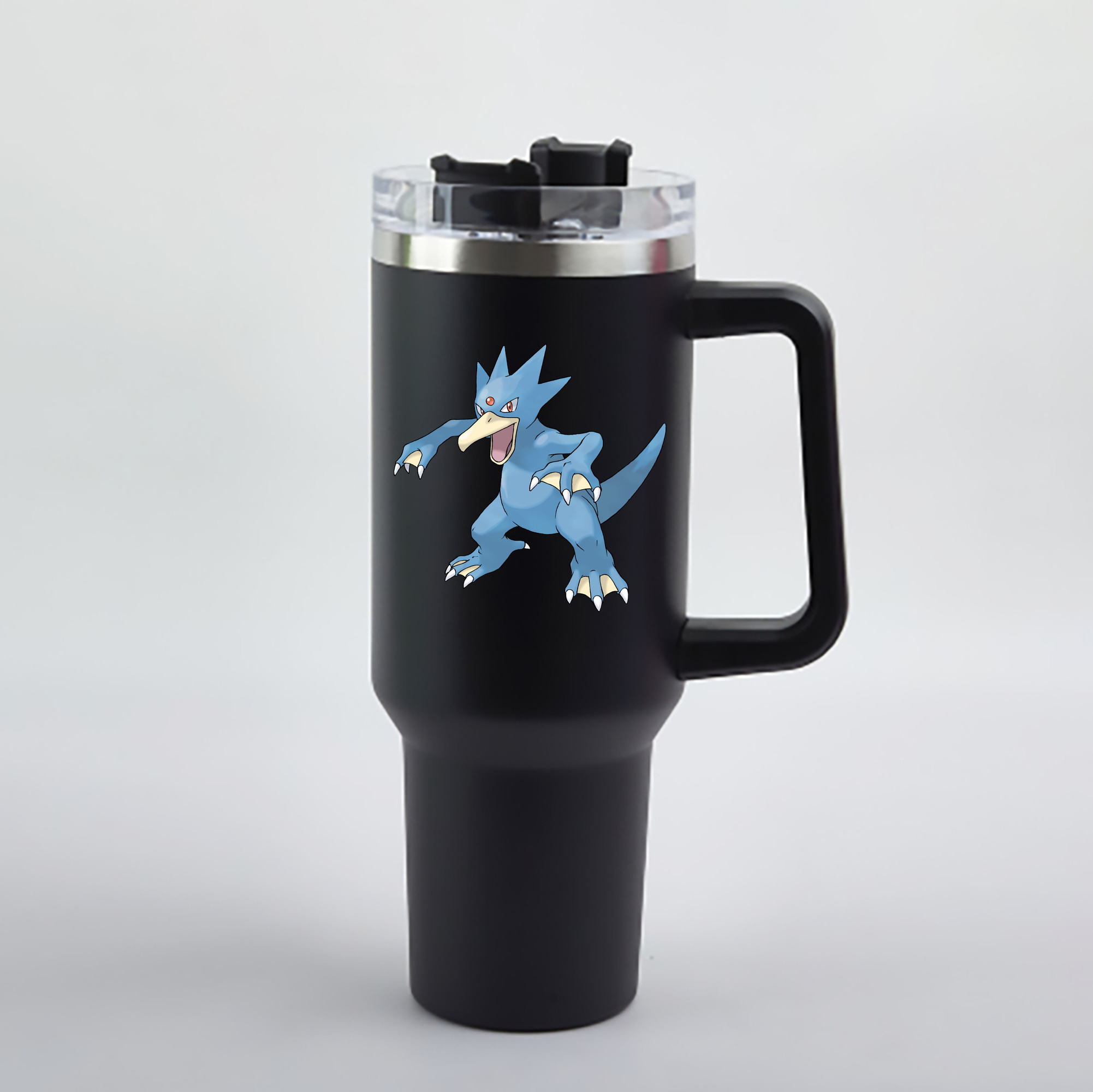 （画像用） ポケットモンスター Pokémon 1200mL車用タンブラー - クリスタルステッカー（プラスチックストロー付き）
