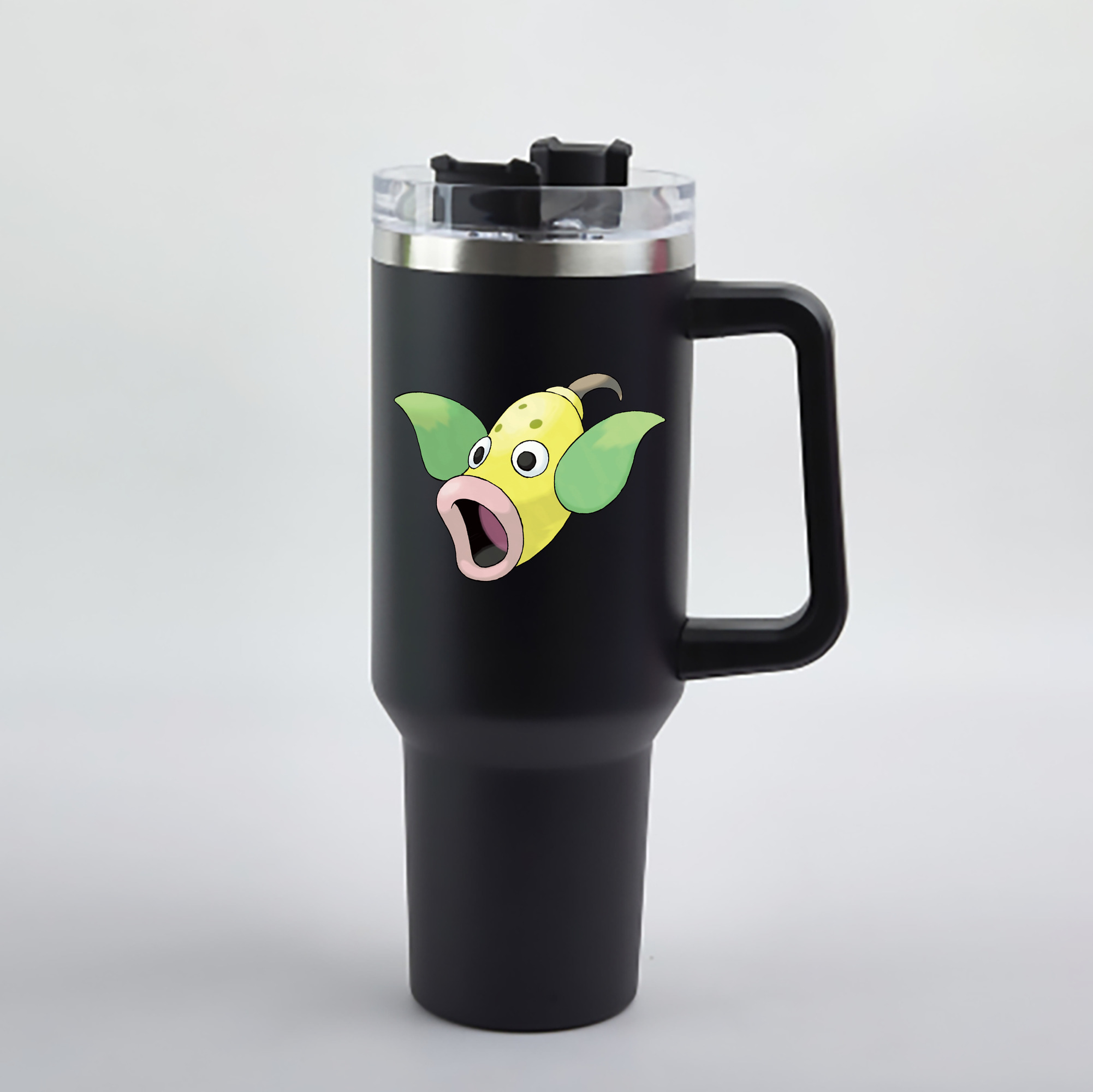 （画像用） ポケットモンスター Pokémon 1200mL車用タンブラー - クリスタルステッカー（プラスチックストロー付き）